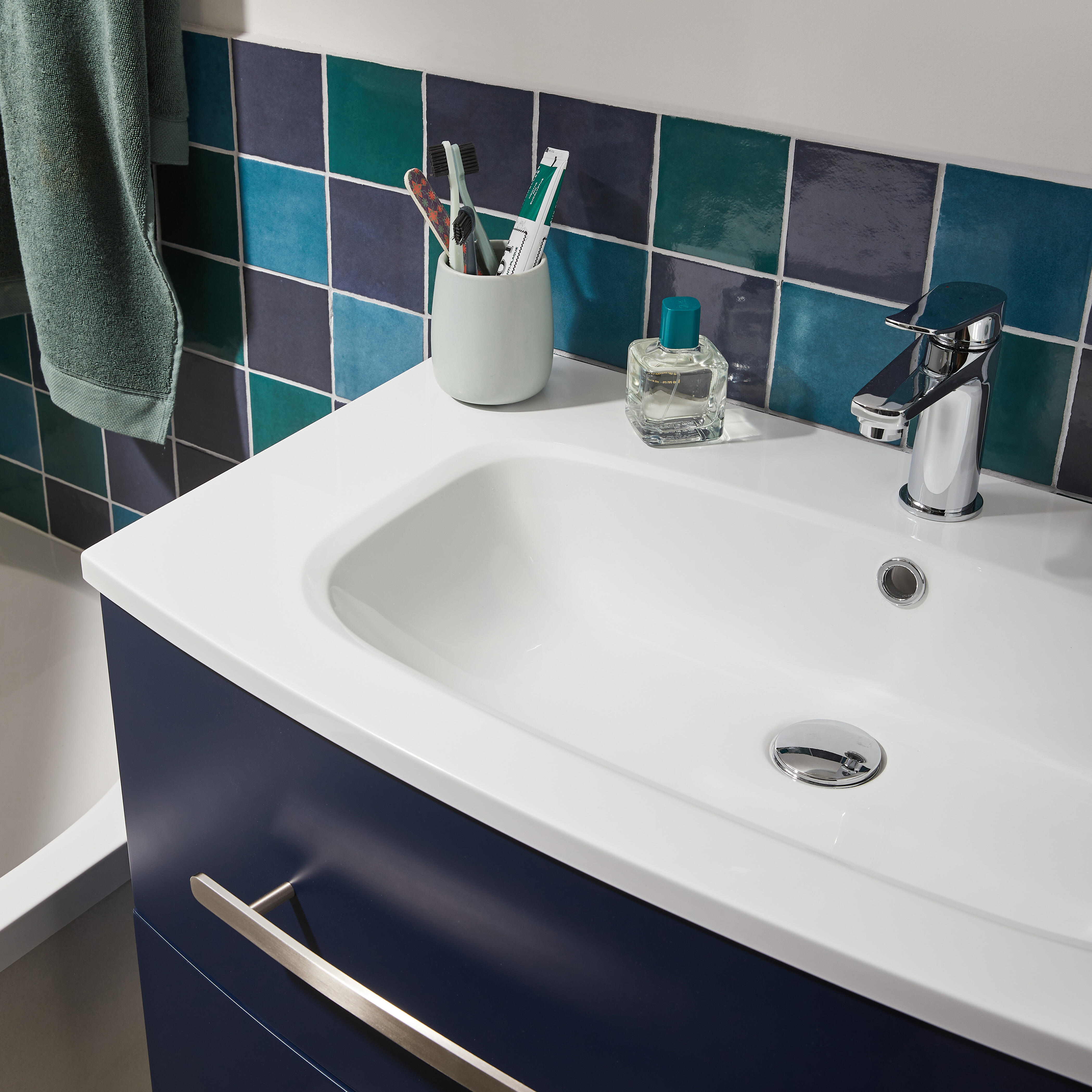 Piastrella da rivestimento interno in gres naturale 10 x 10 cm smaltato blu-turchese lucido Zelli Sp. 10 mm 0.54 mq - 19