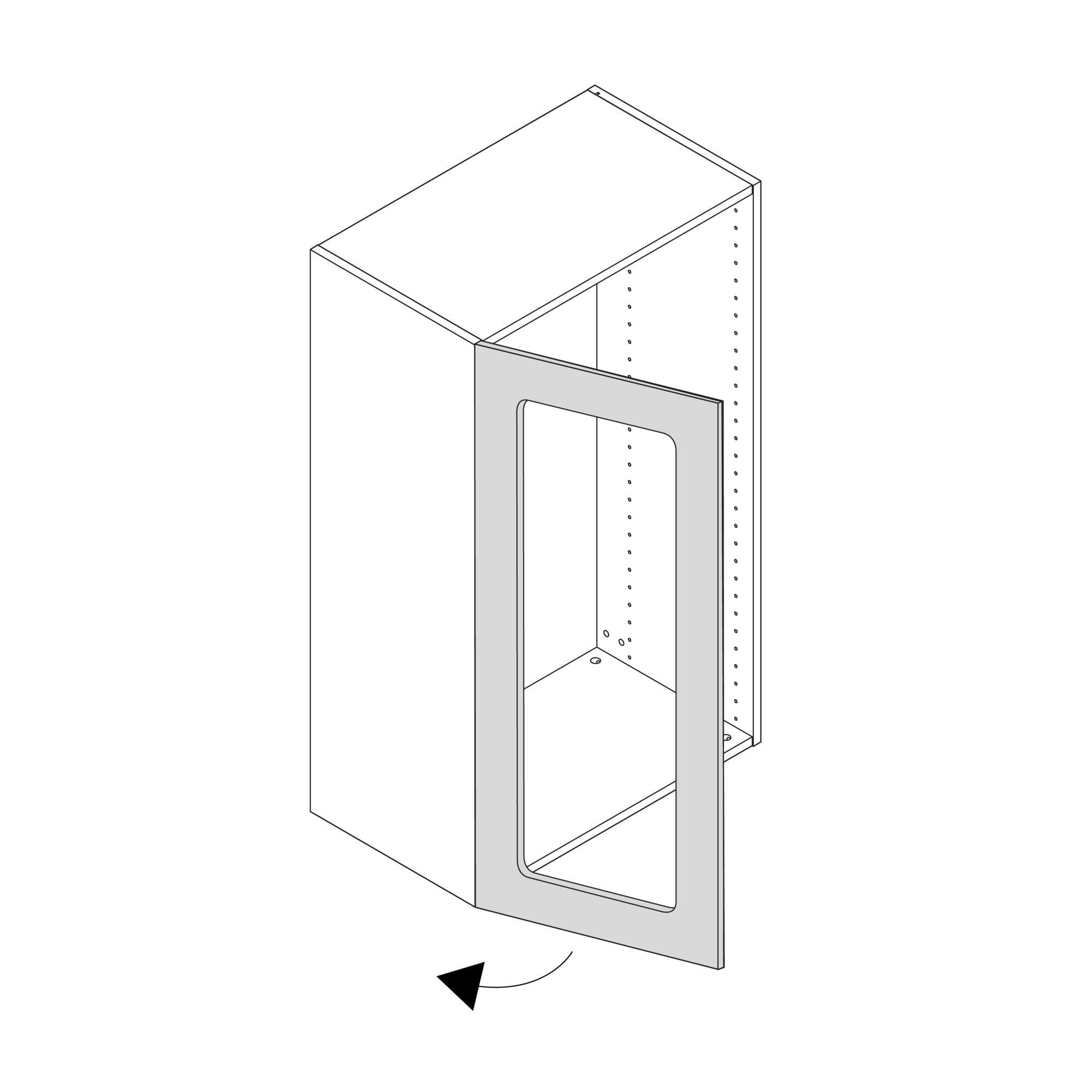 Porta de cozinha Delinia Toscane 44.7x76.8cm branco mate - 6
