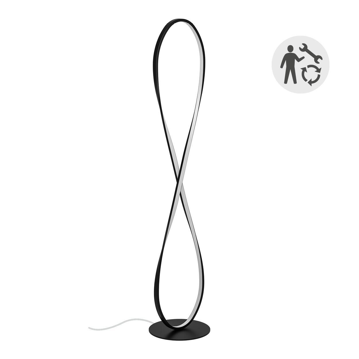 Lampadaire LED Esme, aluminium, noir, H.118 cm INSPIRE - 13