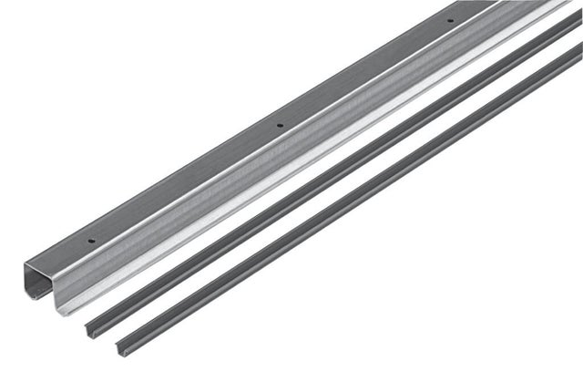 Rail pour set de porte coulissante HETTICH gris