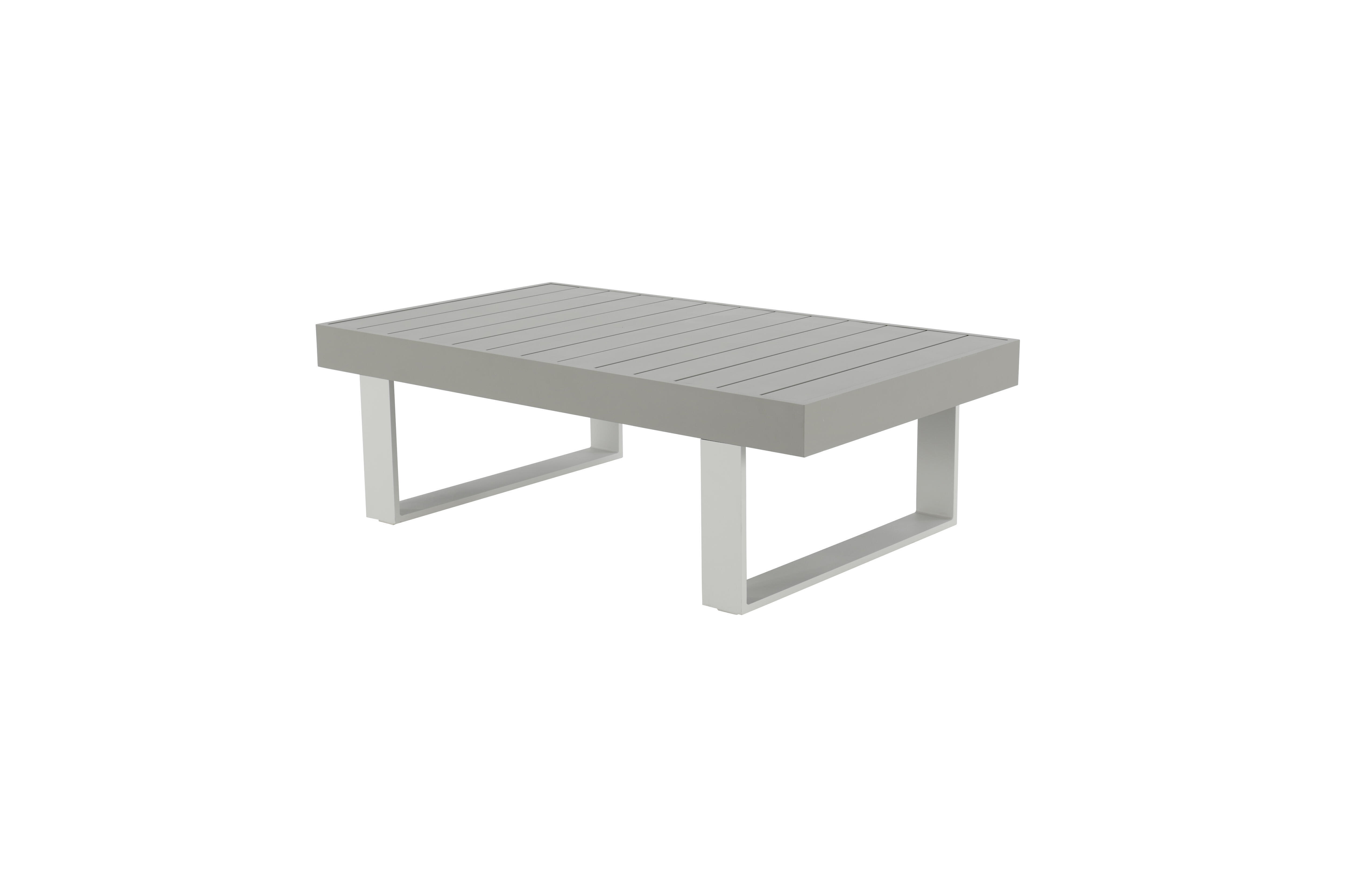 Table de jardin basse NATERIAL Las vegas rectangulaire gris 6 personnes ...
