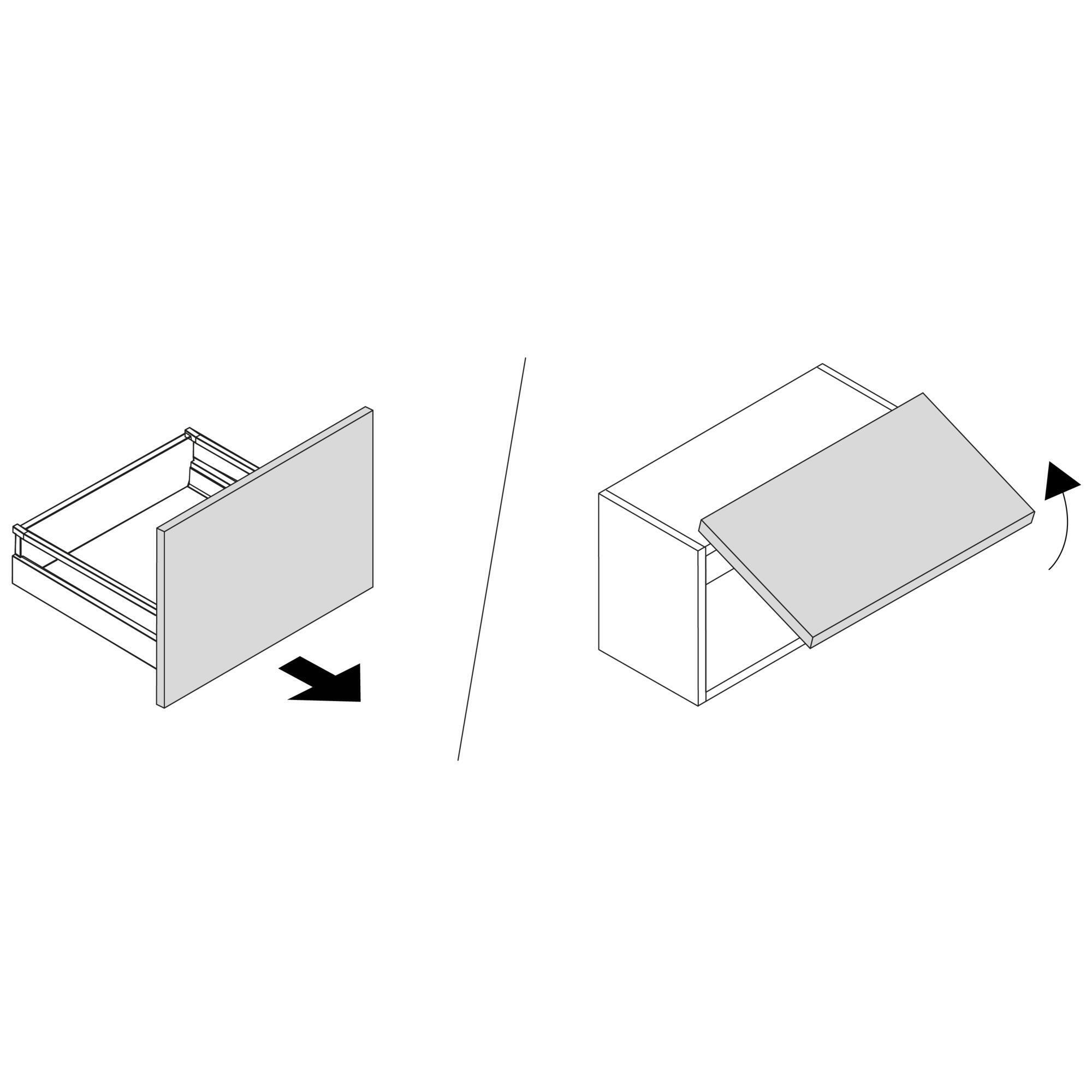 Frente gaveta de cozinha Delínia Atenas 60X26 cm branco brilho - 8