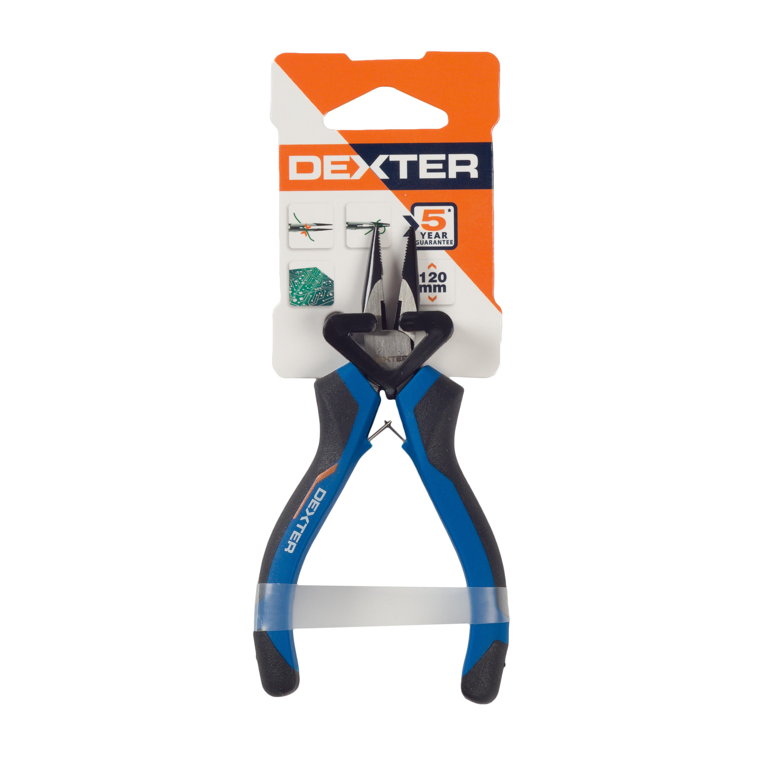 Mini-pince à bec long sans protection électrique DEXTER 856543, 80 mm - 4