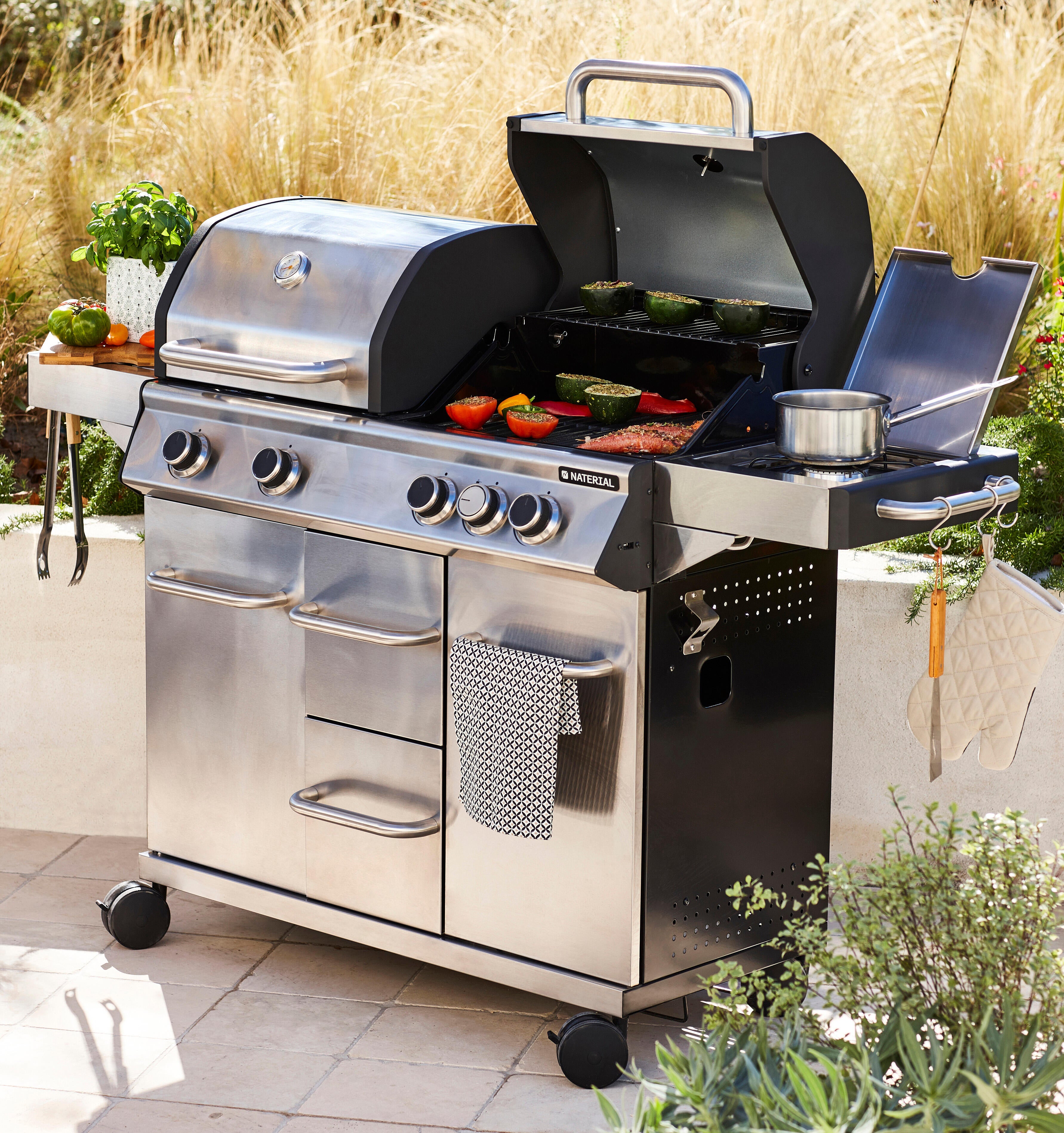 Barbecue a gas NATERIAL Hudson 3 bruciatori + 1 laterale extra - 6