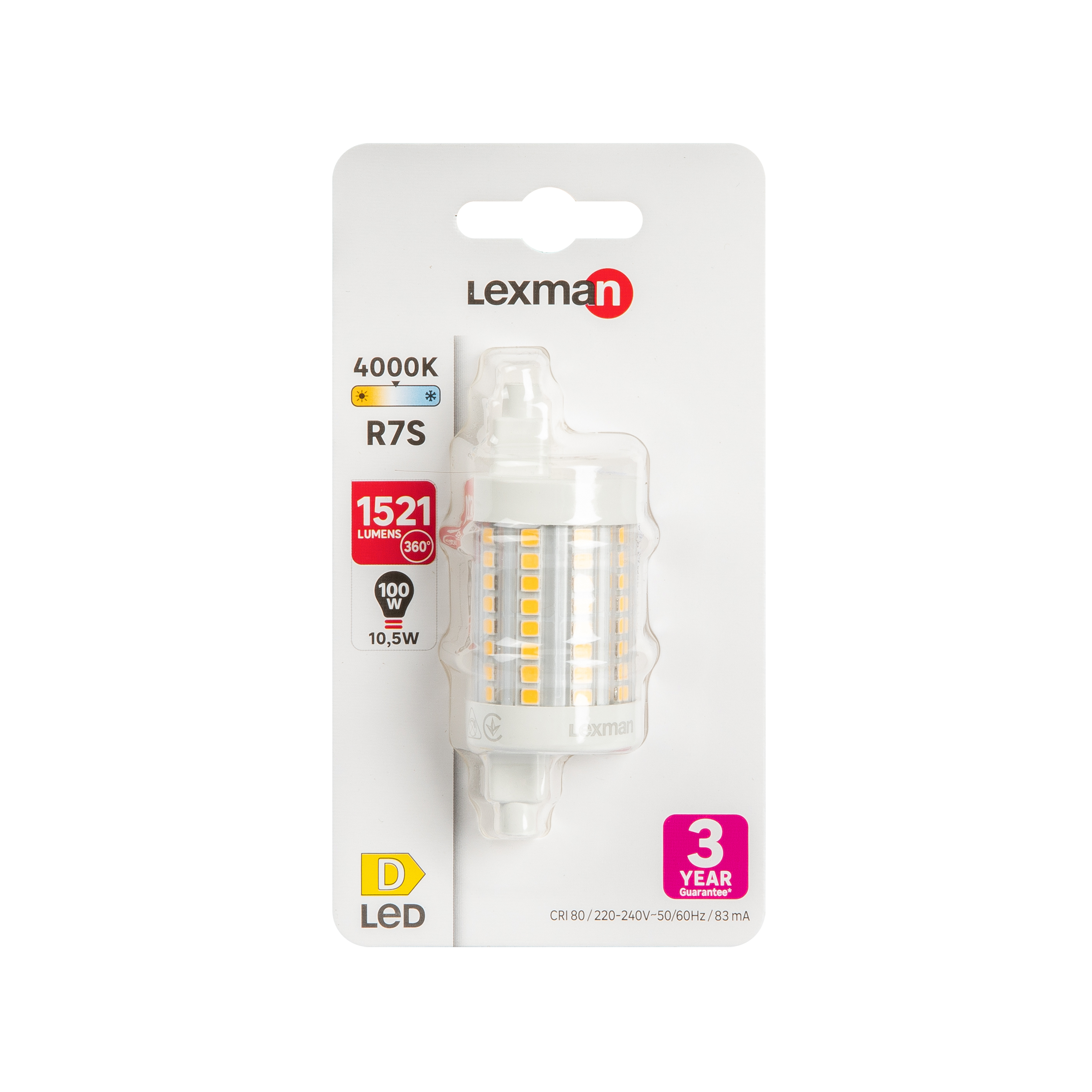 Żarówka LED R7S 10,5 W = 100 W 1521 lm Neutralna biel Lexman - 6