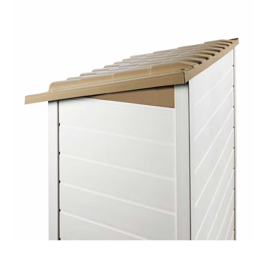 Casetta da giardino GAROFALO Urban S in PVC grigio con porta battente semplice, superficie interna 0.88 m² e spessore parete 20 mm, con pavimento - 4