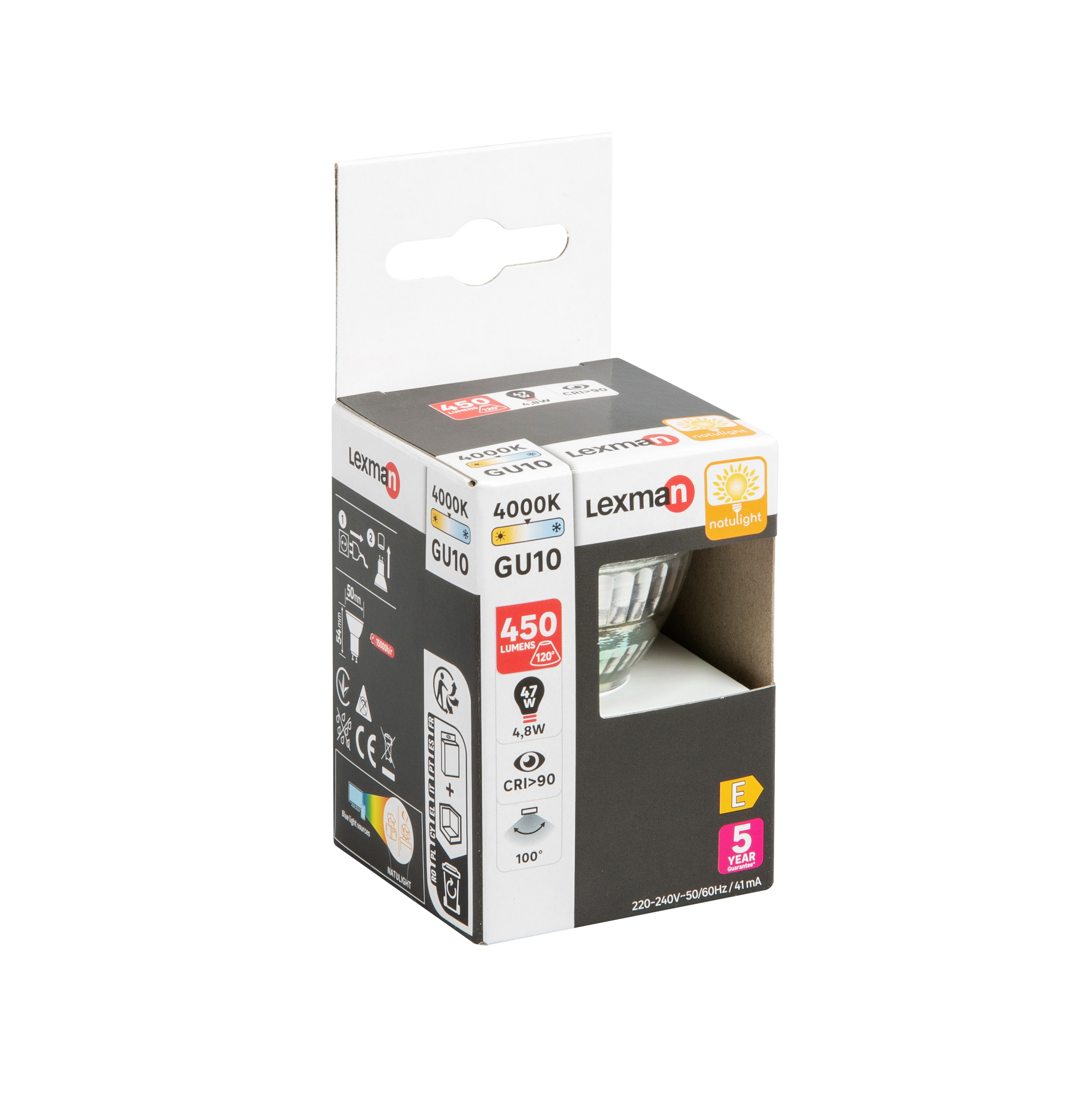 Lâmpada led filamentos luz azul GU10 450 lm 4000 k - 4