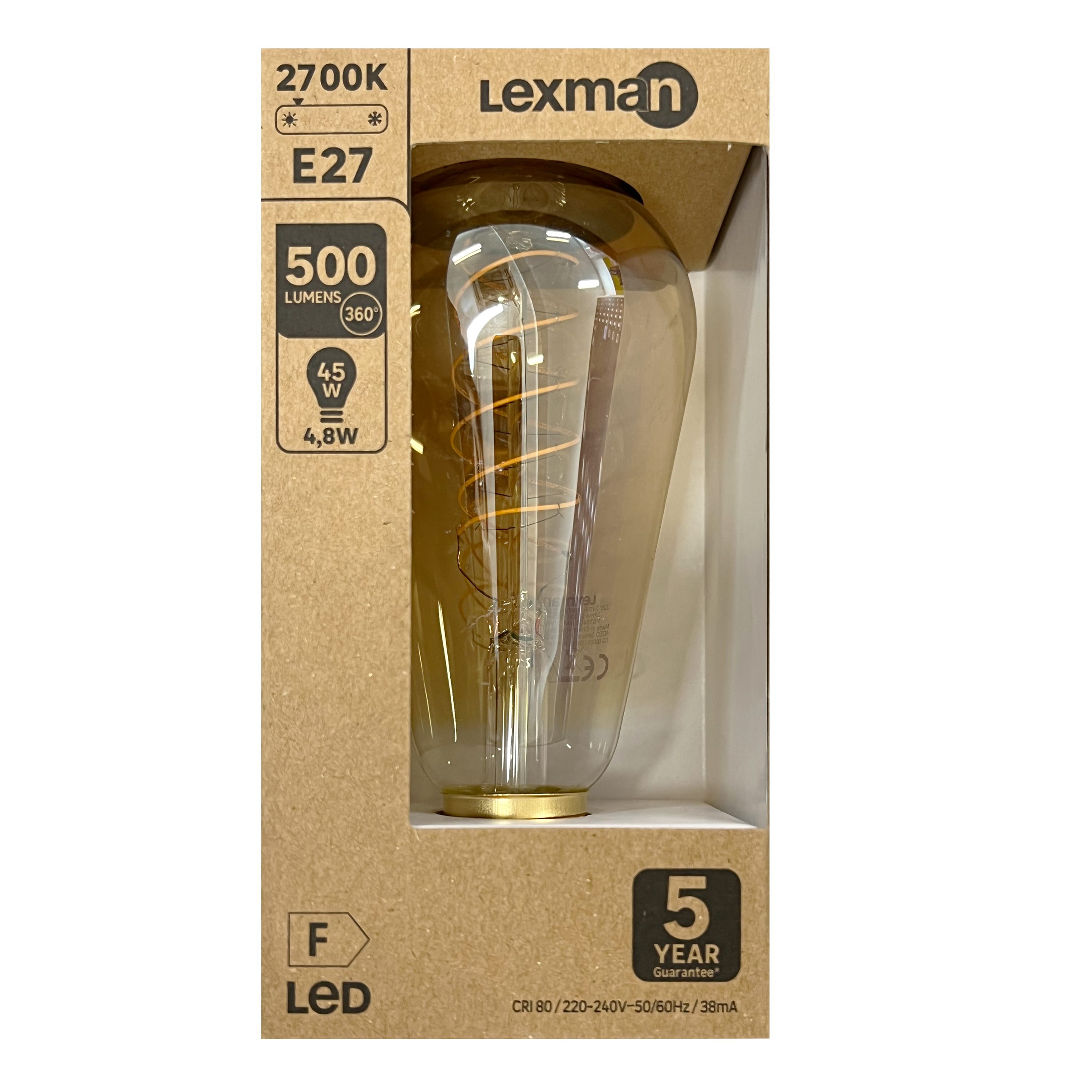 Lâmpada led led filamentos carbon e27 500lm 2700k - 7