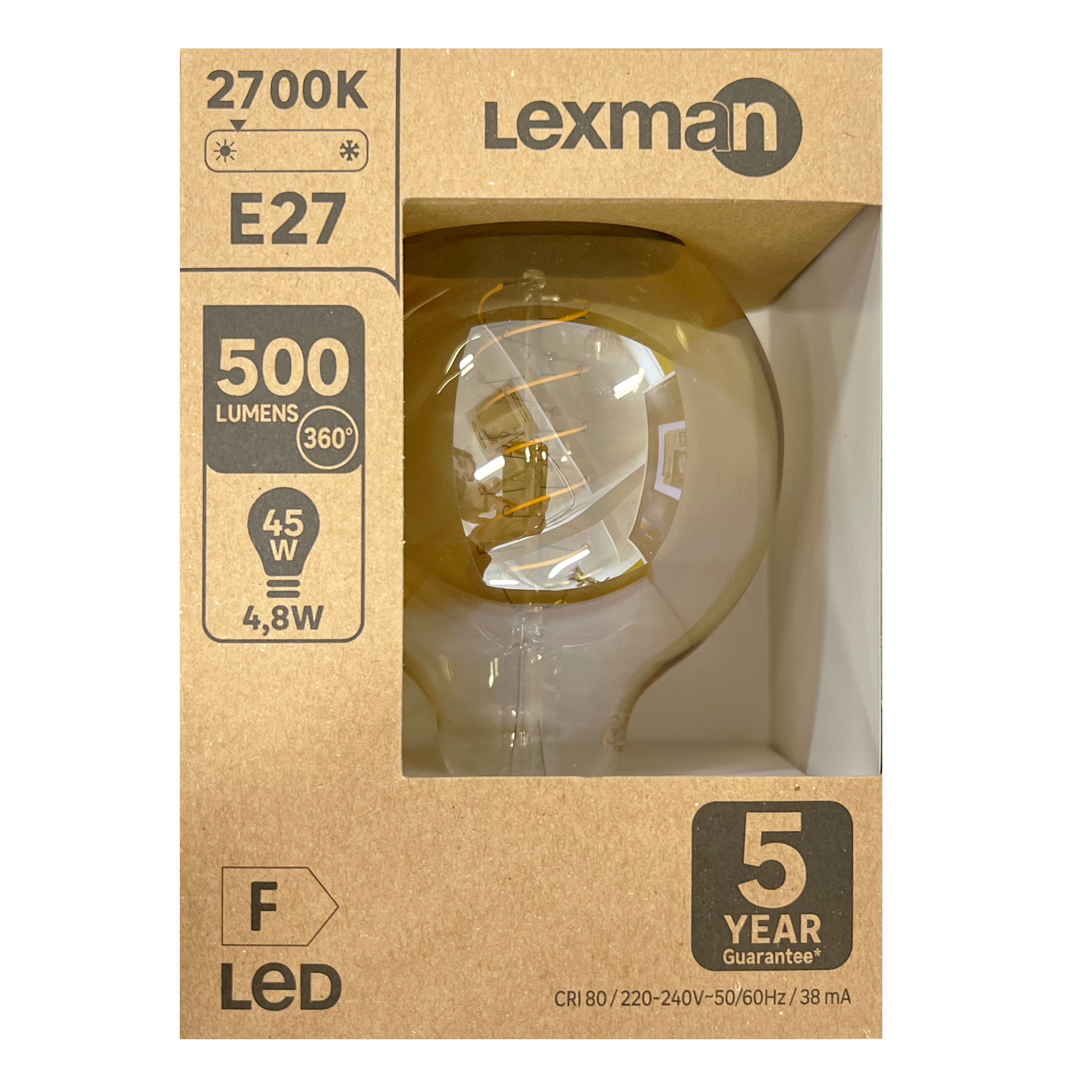 Lâmpada led led filamentos carbono e27 500lm 2700k - 6
