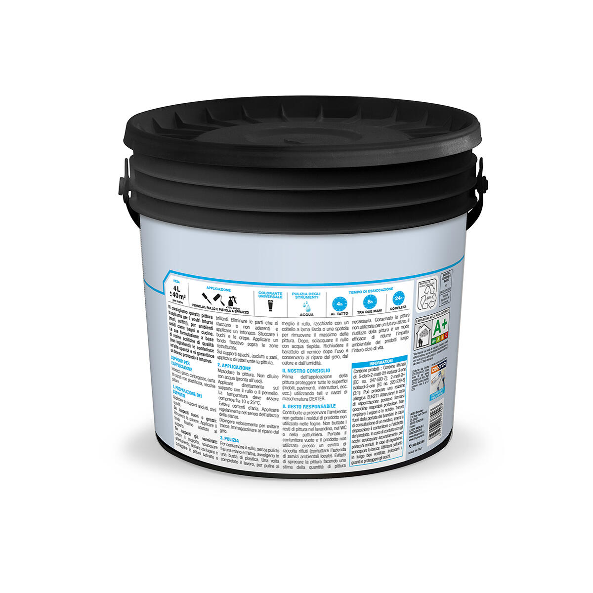 Pittura per interni per parete e soffitto e parete e soffitto traspirante, LUXENS Bagni&Cucine bianco opaco, 4 L - 2