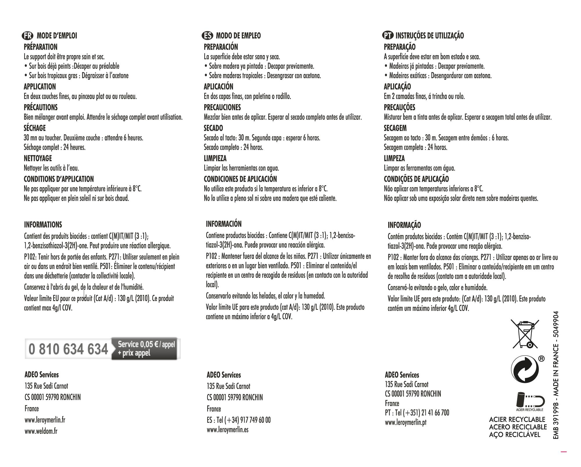 Tinta exterior para madeira ACETINADO 2.5L BRANCO - 4