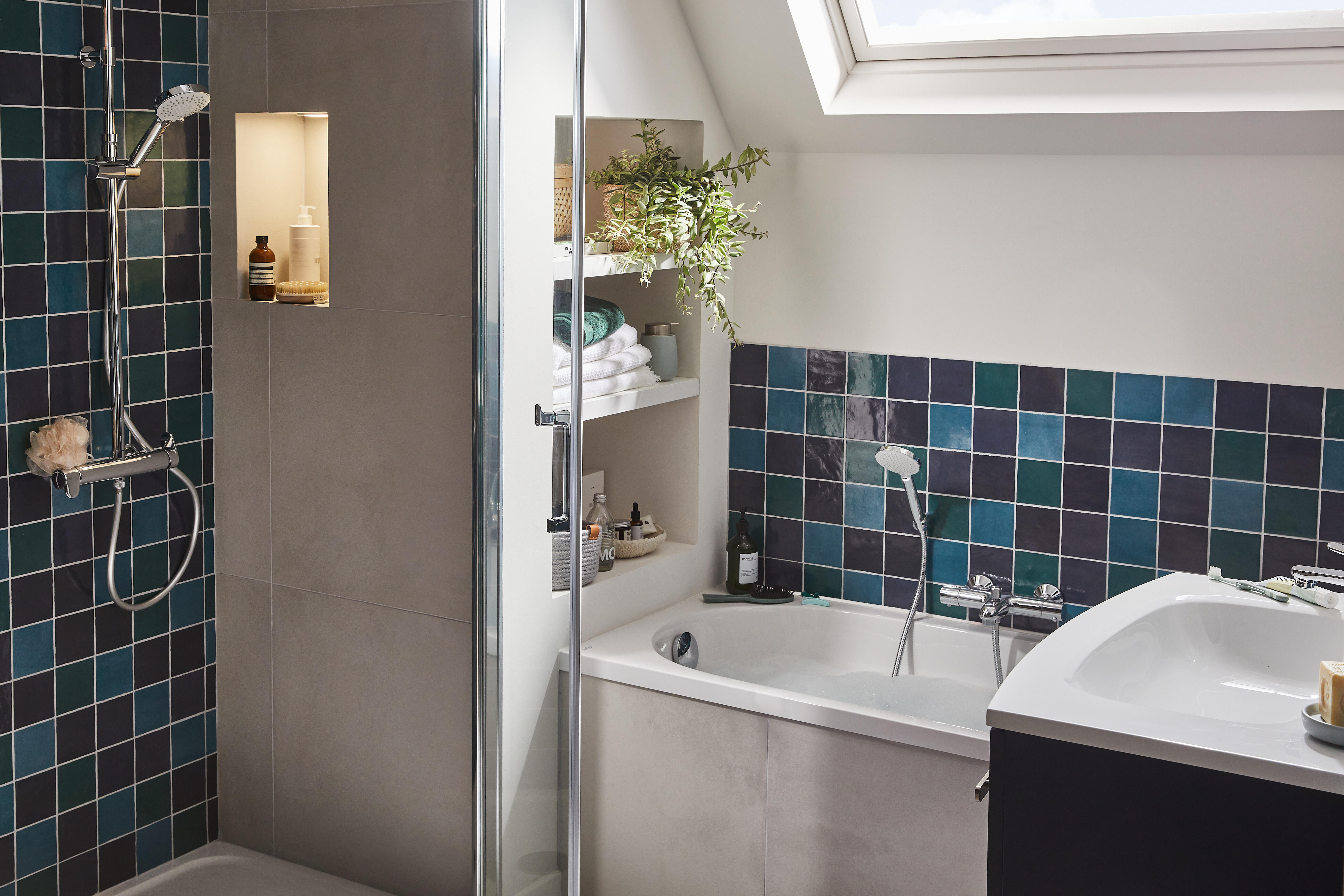 Piastrella da rivestimento interno in gres naturale 10 x 10 cm smaltato blu-turchese lucido Zelli Sp. 10 mm 0.54 mq - 16