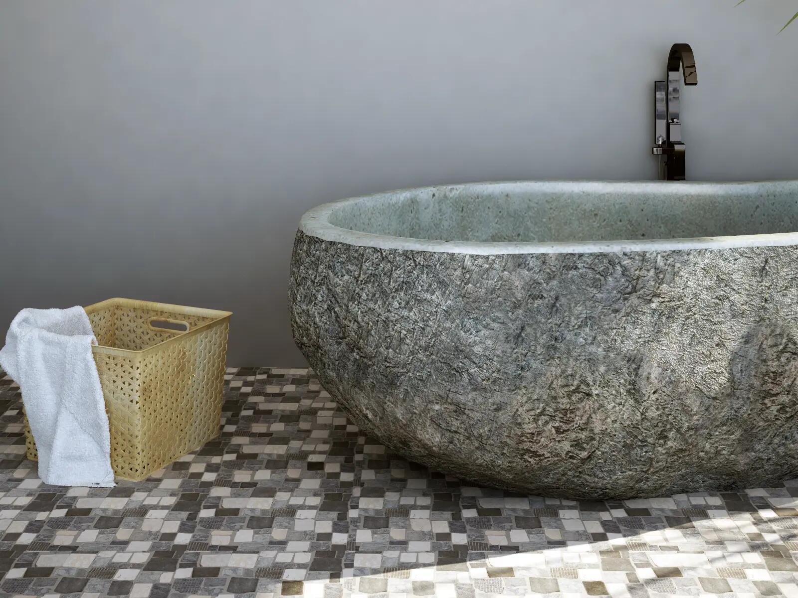 Mosaico in pietra Quadropiatto multicolore L 30 x L 30cm x Sp. 8 mm ...