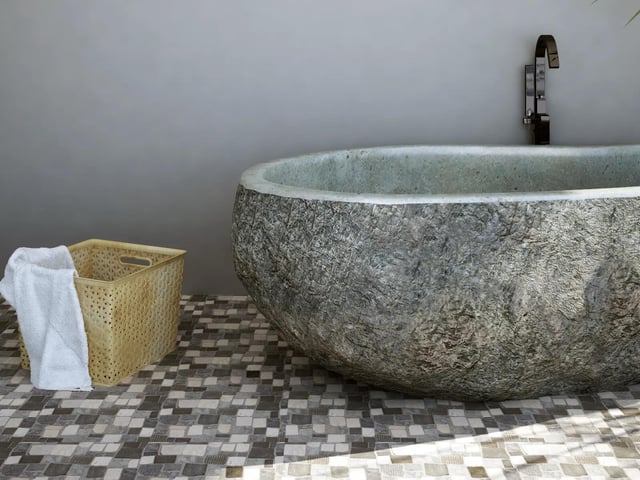 Mosaico in pietra Quadropiatto multicolore opaco L 30 x L 30cm x Sp. 8 mm
