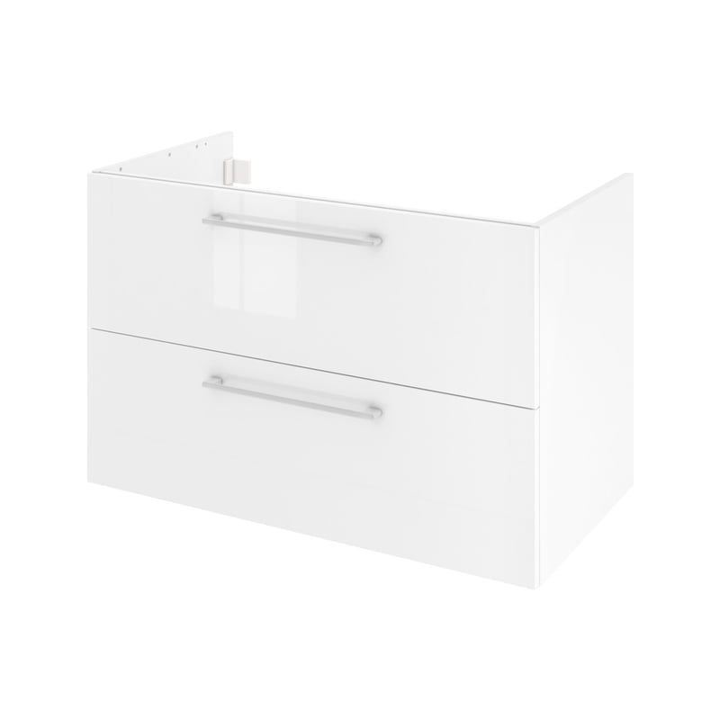 Szafka łazienkowa 2 szuflady + umywalka zestaw 91x49.5 cm Remix biała Sensea