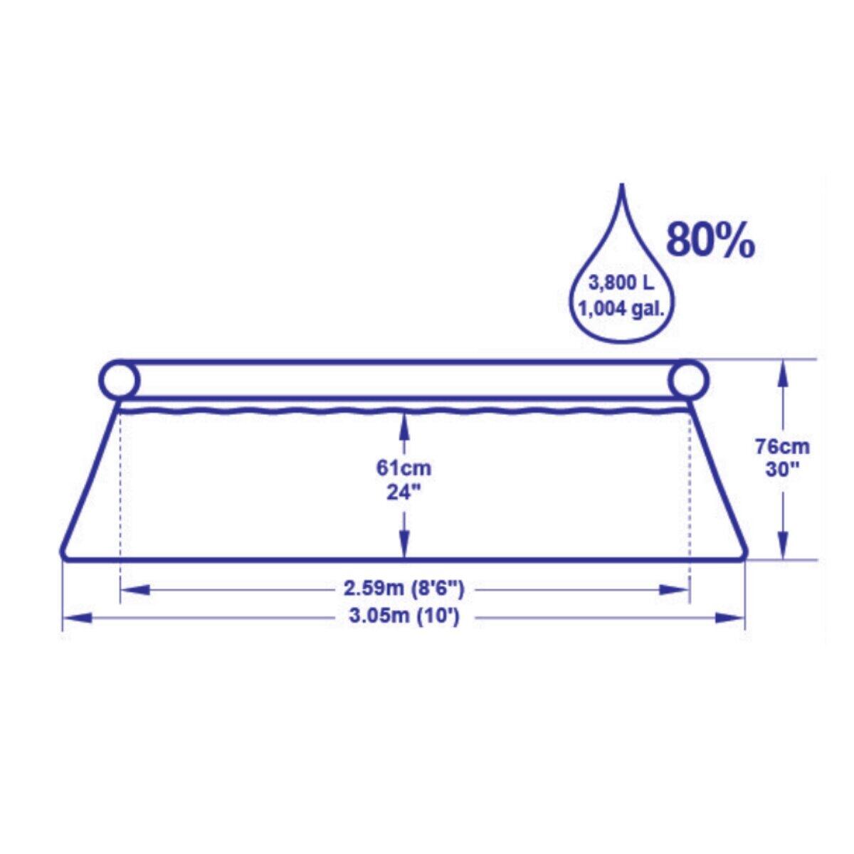 Piscina hinchable de PVC redonda de ø3,05x0.76 m con depuradora de cartucho BESTWAY - 19