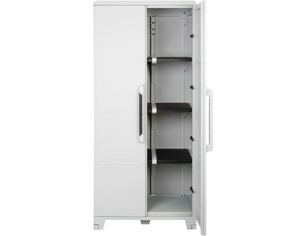 Armário em PVC alto exterior cinza 2 portas 185x78x44 cm Transforming - 27