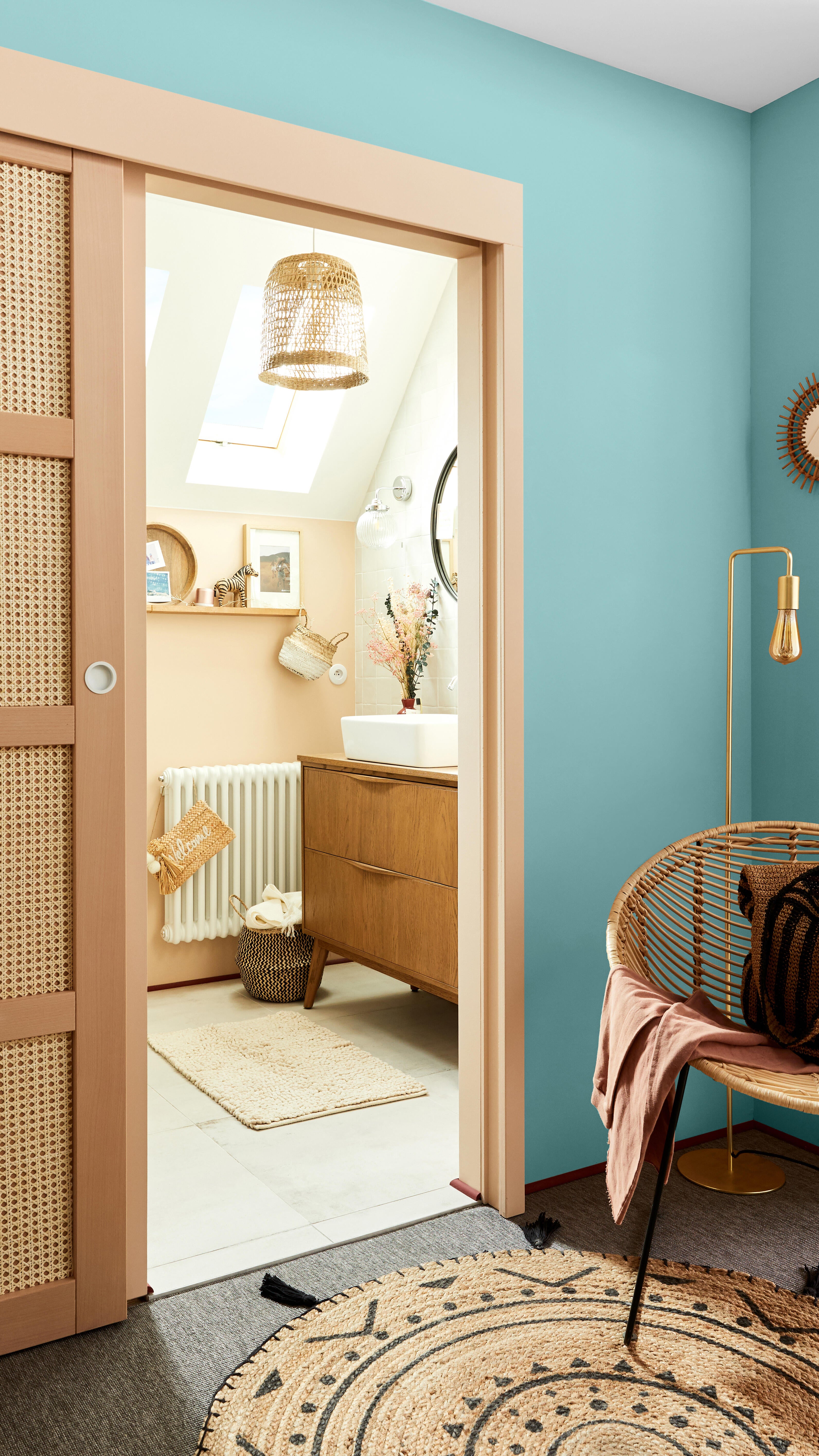 Pittura per interni per parete e soffitto lavabile, LUXENS murale blu miami 6 opaco, 2.5 L - 6