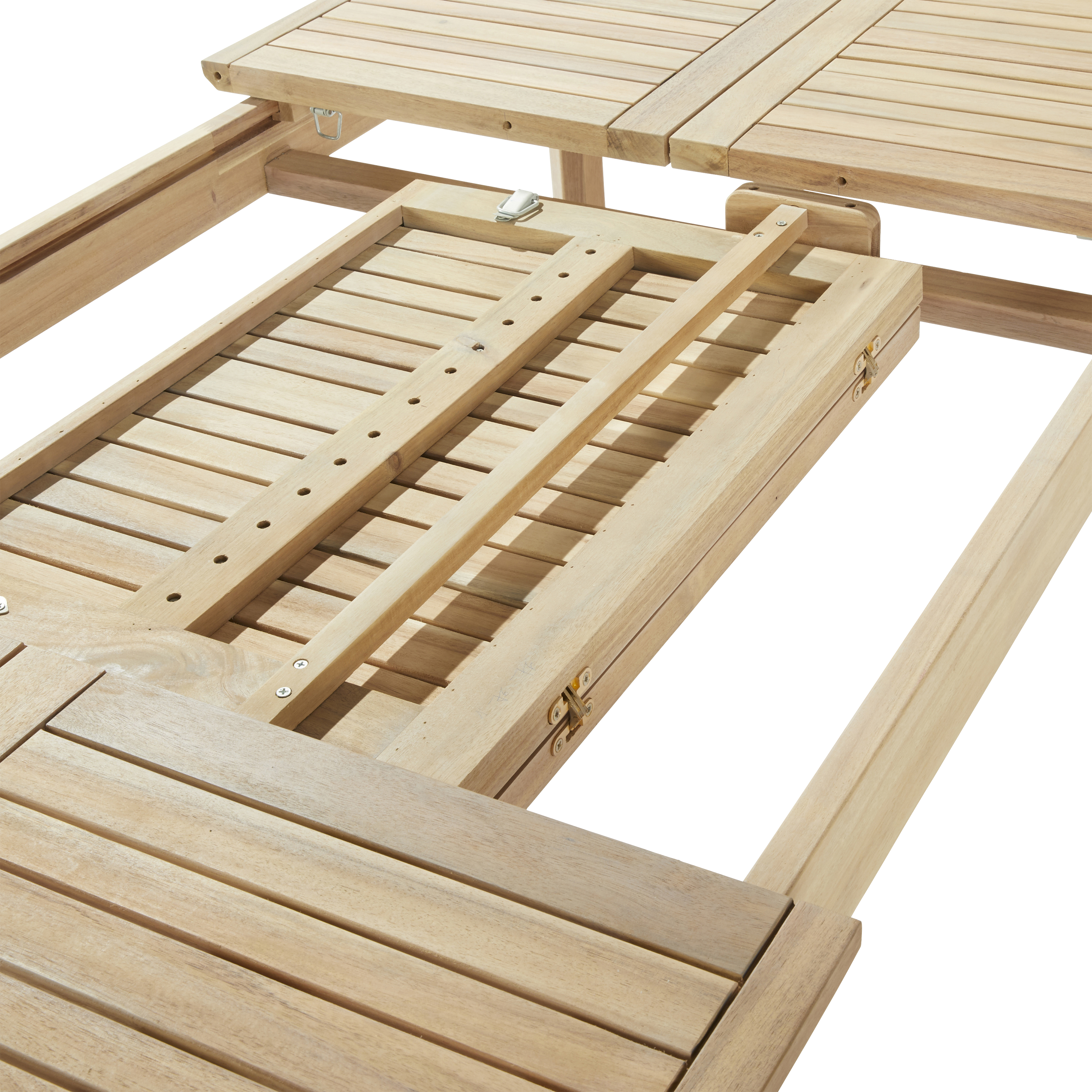 Set tavolo e sedie Atlas NATERIAL in acacia marrone per 6 persone - 9