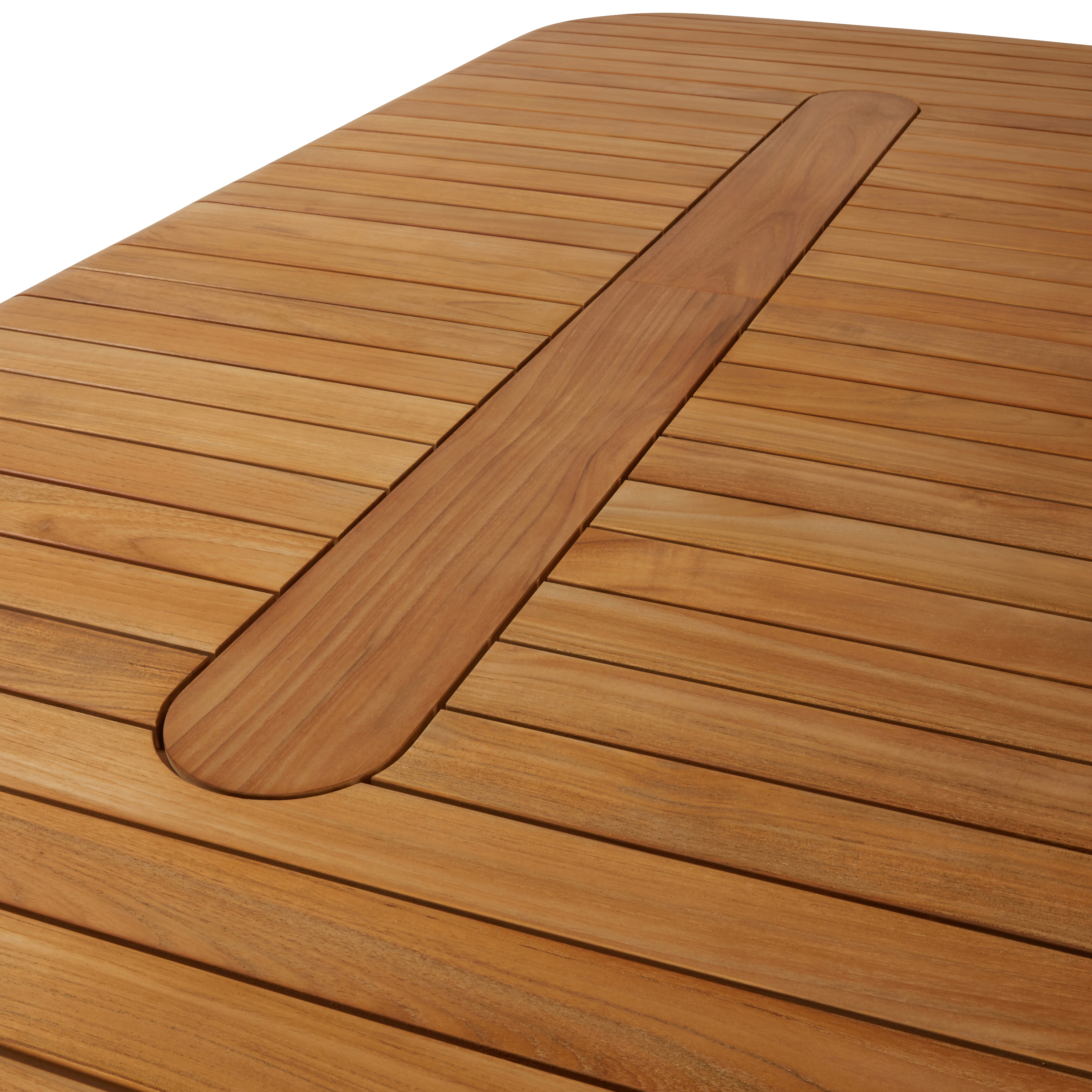 Tavolo da giardino allungabile Aurora NATERIAL in teak marrone per 8 persone 204/268x100cm - 14