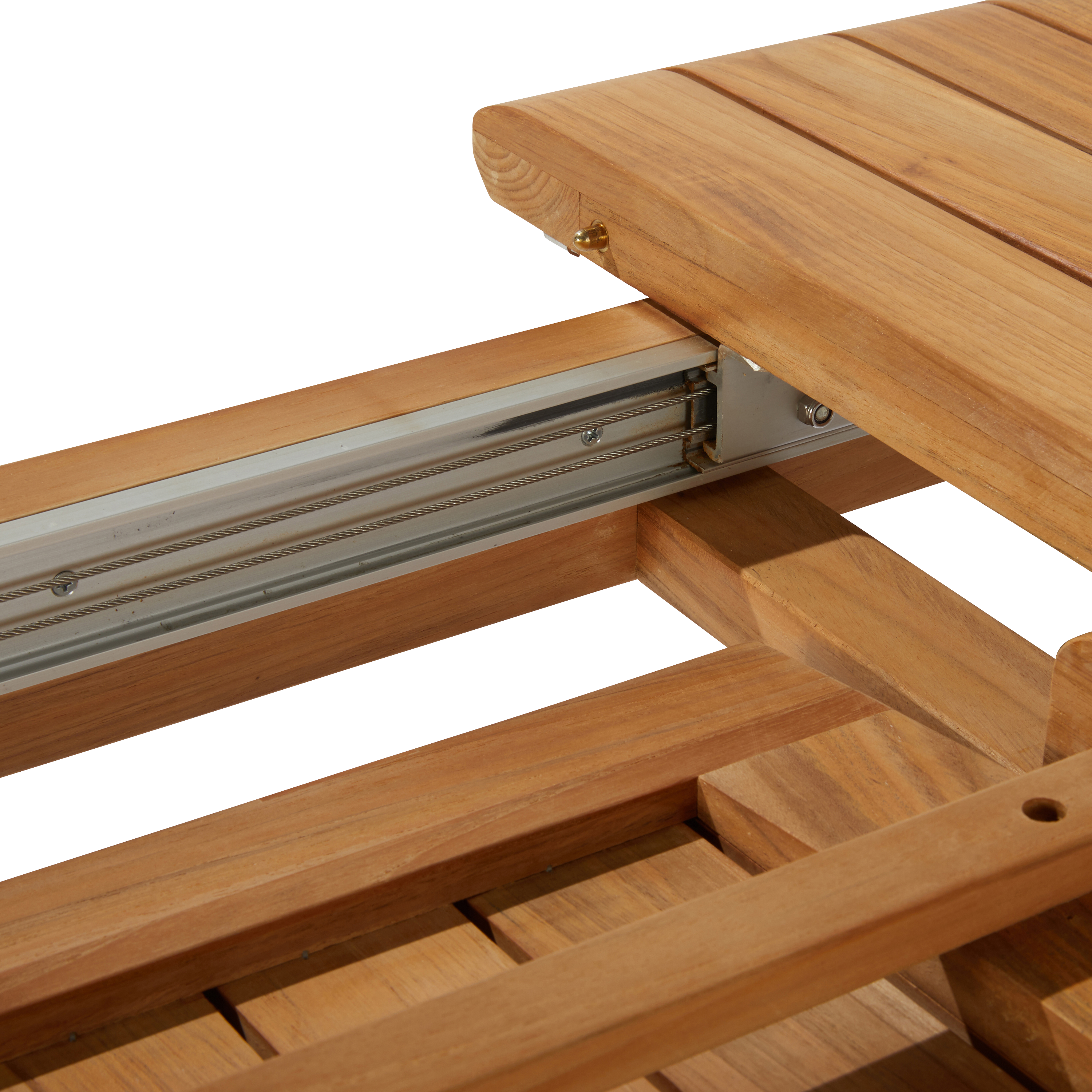 Tavolo da giardino allungabile Aurora NATERIAL in teak marrone per 8 persone 204/268x100cm - 19