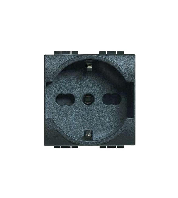 Leroymerlin Presa di alimentazione universale Living light BTICINO 16 A colore nero