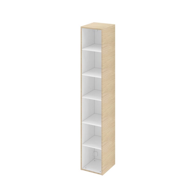 Armoire colonne de salle de bain l.30 x H.173 x P.33cm chêne Remix