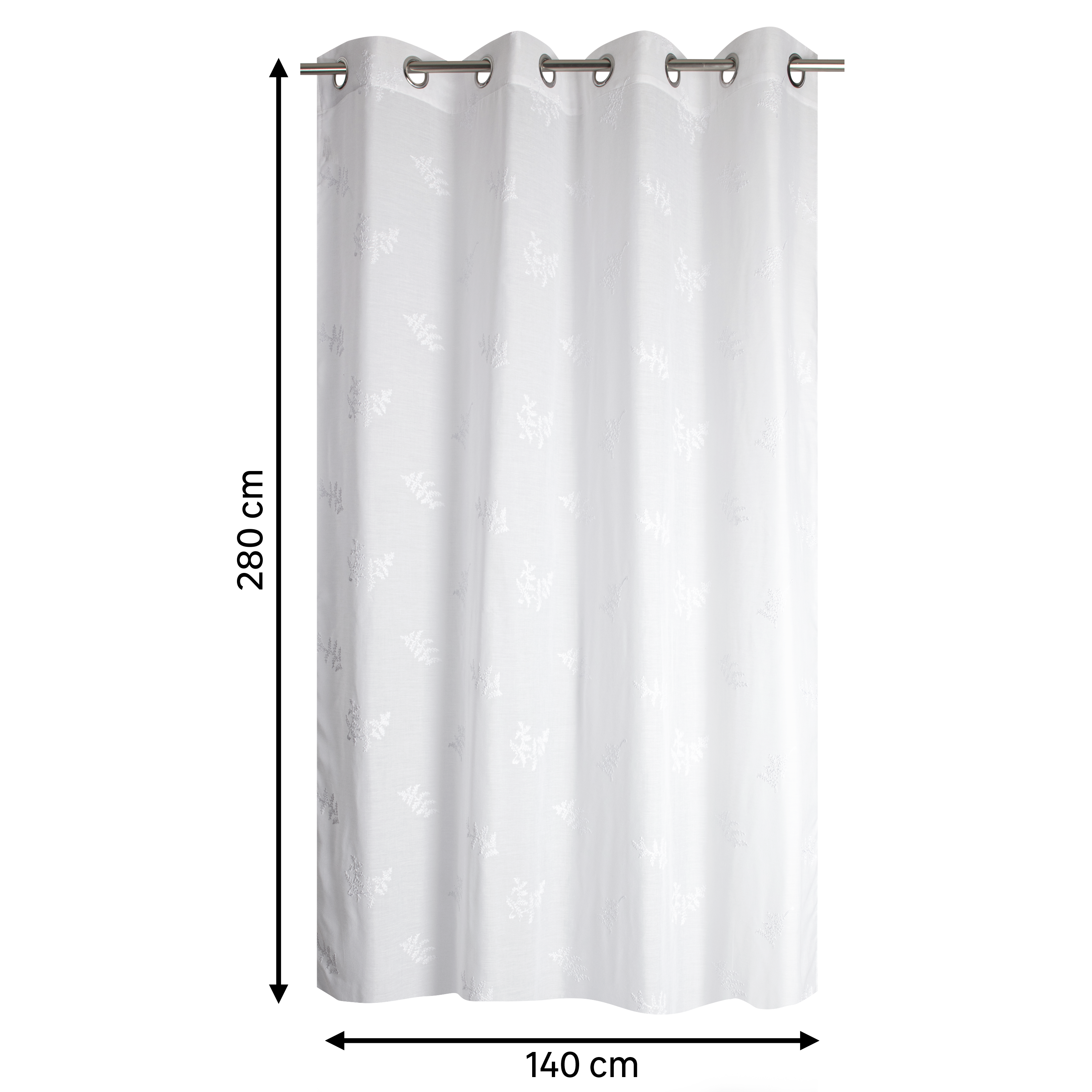 Visillo  ollaos Opheline  INSPIRE liso blanco de 140x280cm - 2