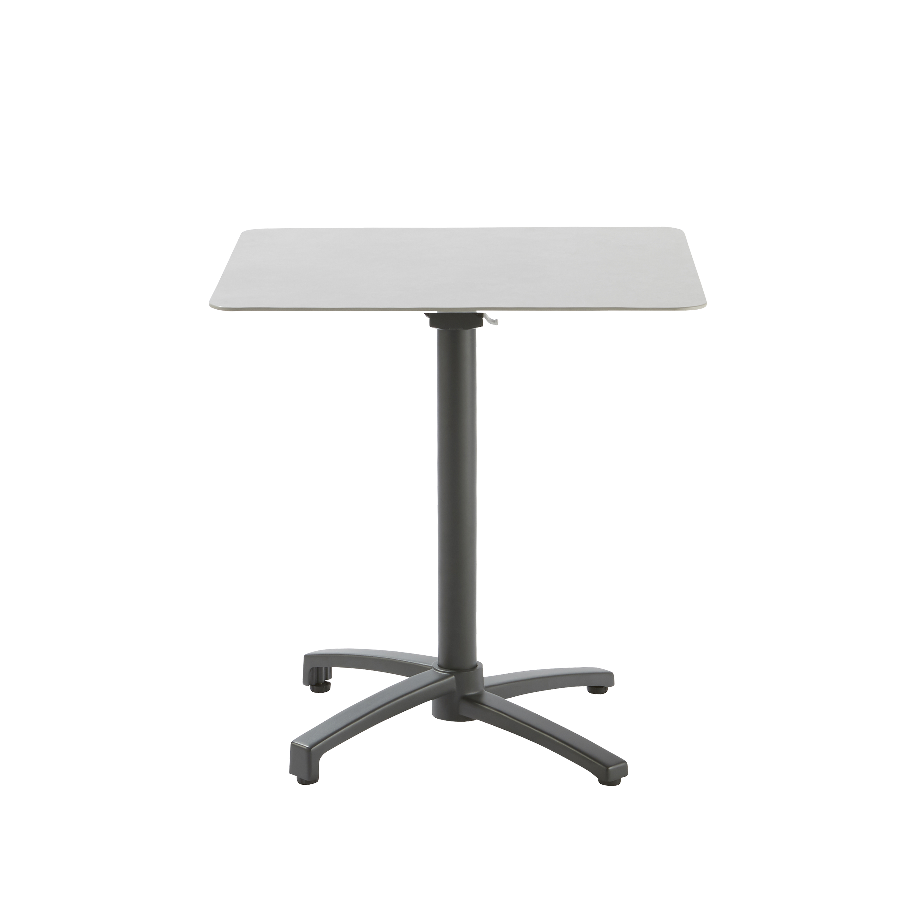 Mesa de jardín naterial livia origami de aluminio marrón 69.5x74x69.5 cm