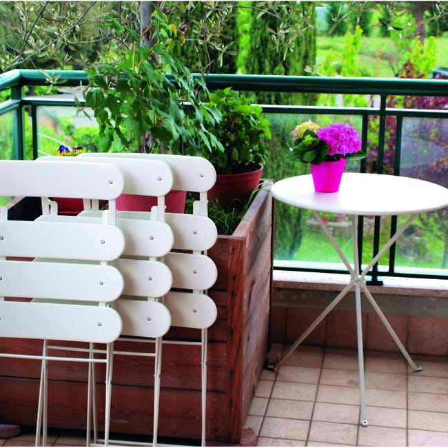 VENTUS - Tavolo Da Giardino In Ferro Con Piano In Mosaico 90 - Milani Home