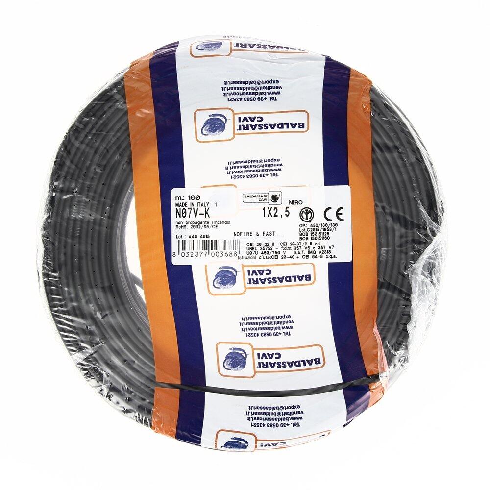 Filo elettrico flessibile FS17 BALDASSARI CAVI FS17 Repero ® nero 1X2.5 mm²  L 100 m - 3
