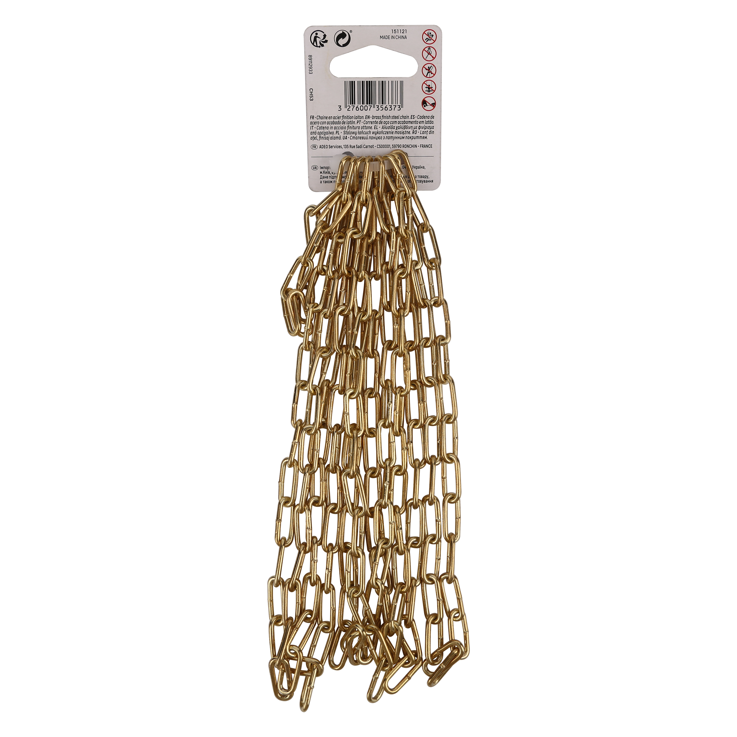 Łańcuch do żyrandoli 2 mm x 2.5 m 24 kg mosiądz - 12