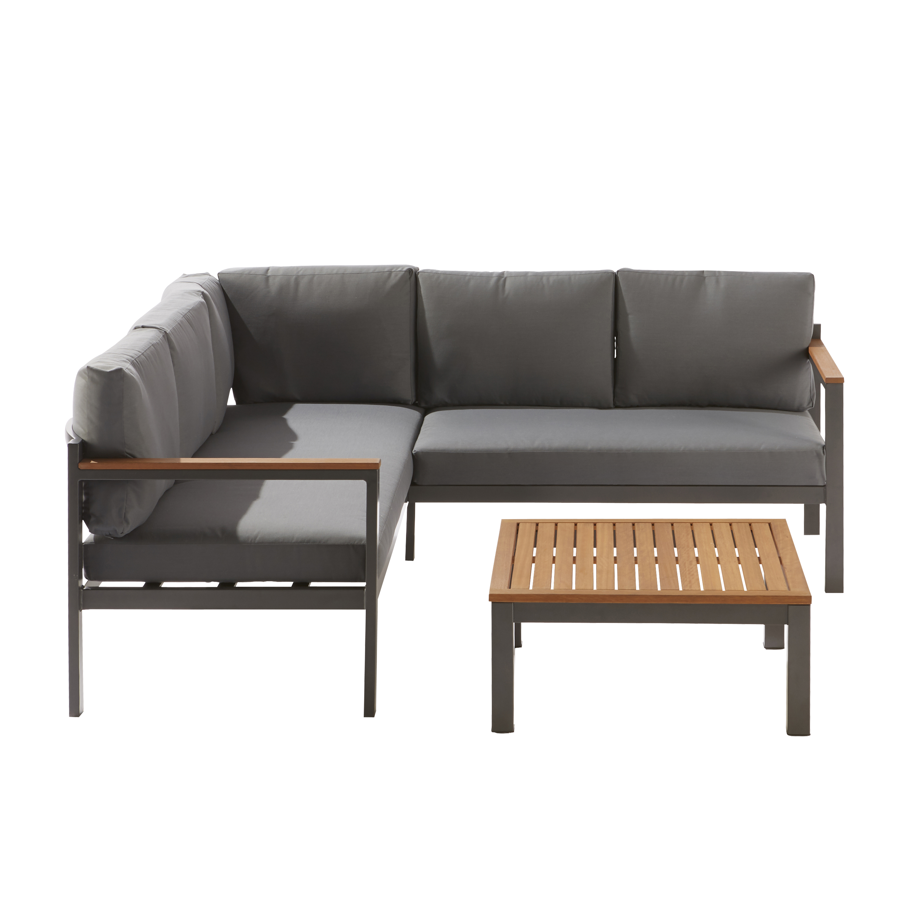 Conjunto jardim relax mesa e sofá alumínio cinzento Oris II Naterial - 2