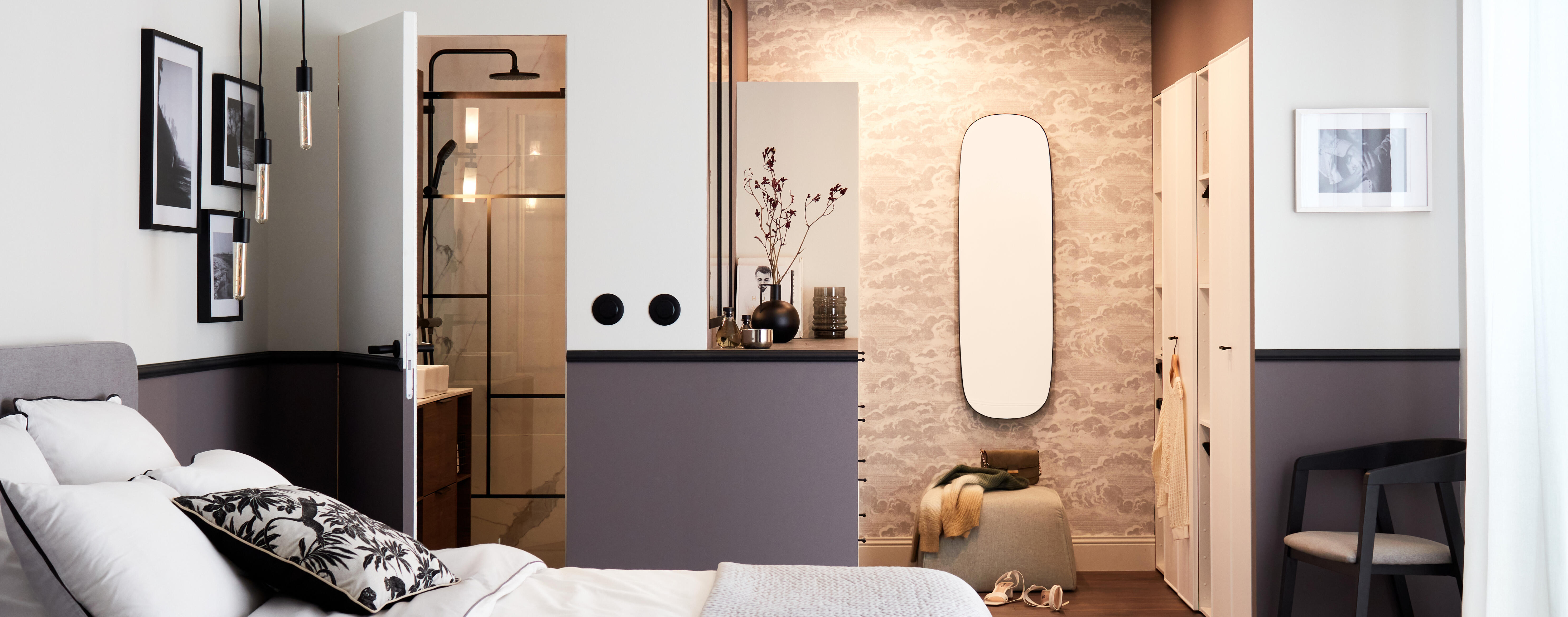 Une suite parentale avec salle de bains et dressing Leroy Merlin