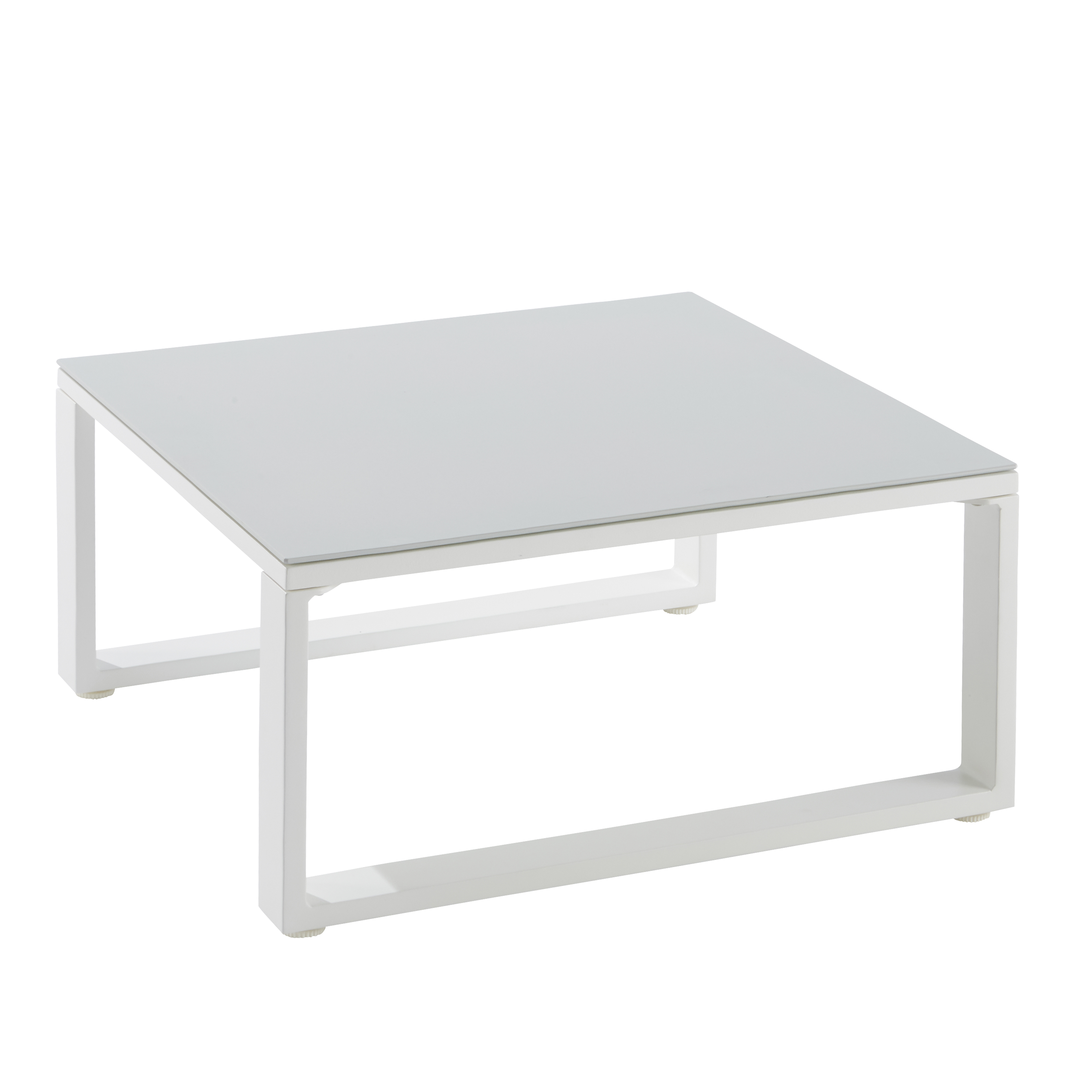 Salotto da giardino angolare per 7 persone bianco Odyssea NATERIAL con cuscini in poliestere grigio - 12