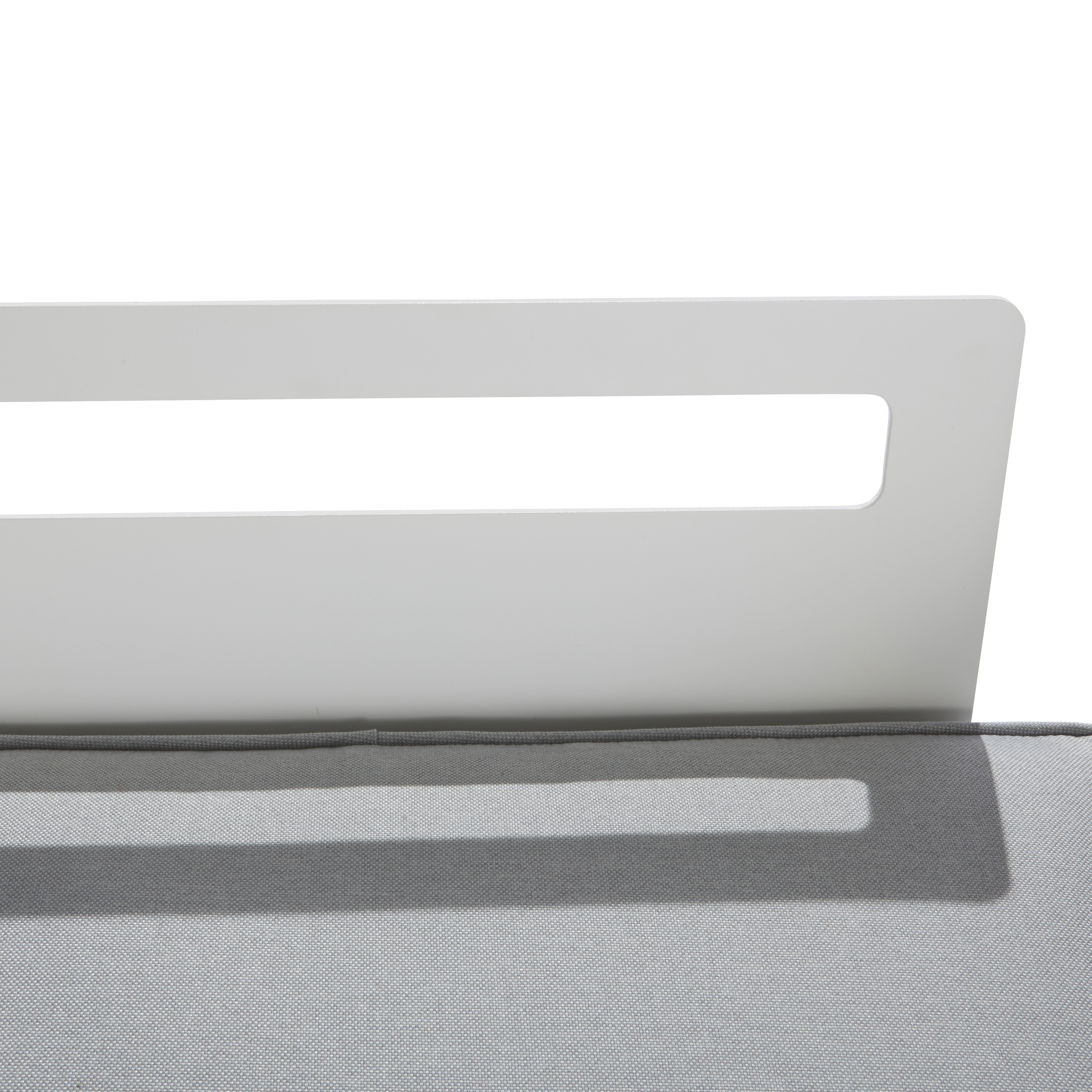 Salotto da giardino angolare per 7 persone bianco Odyssea NATERIAL con cuscini in poliestere grigio - 21