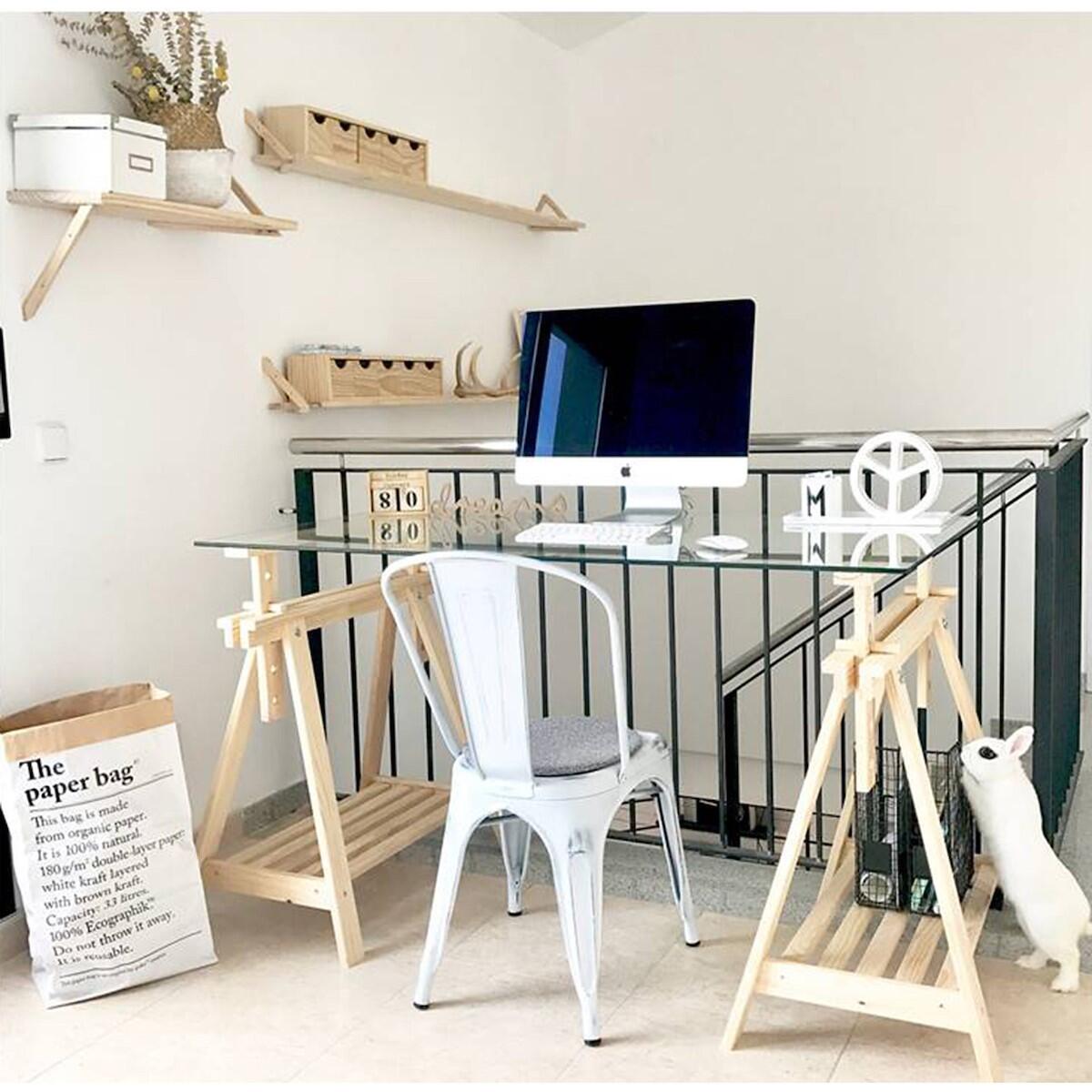 Cavalletto pino Archi Tec L 70 x P 45 x H 70 cm legno naturale - 4