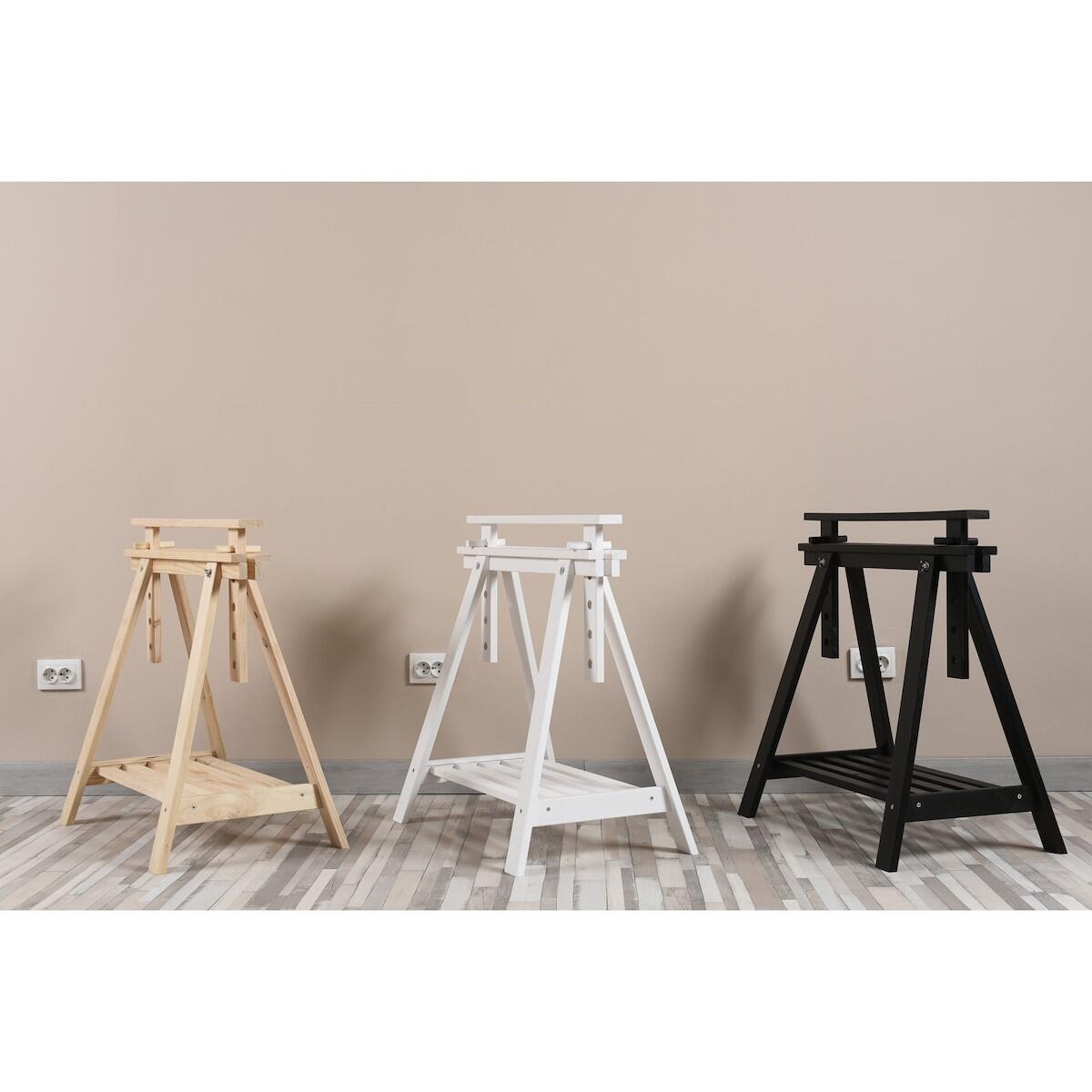 Caballete de madera natural regulable en altura de 70 a 98.5cm - 15