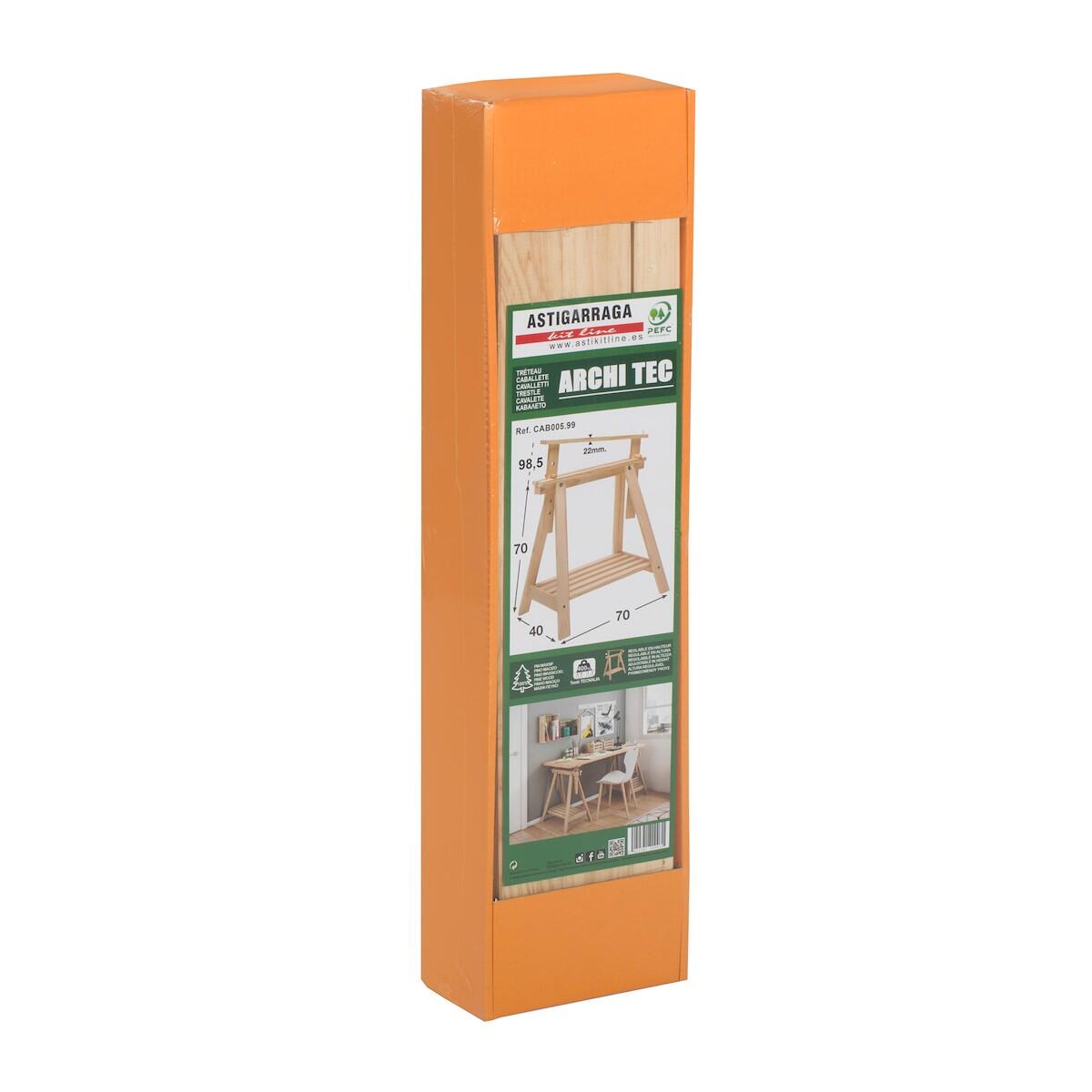 Cavalletto pino Archi Tec L 70 x P 45 x H 70 cm legno naturale - 12