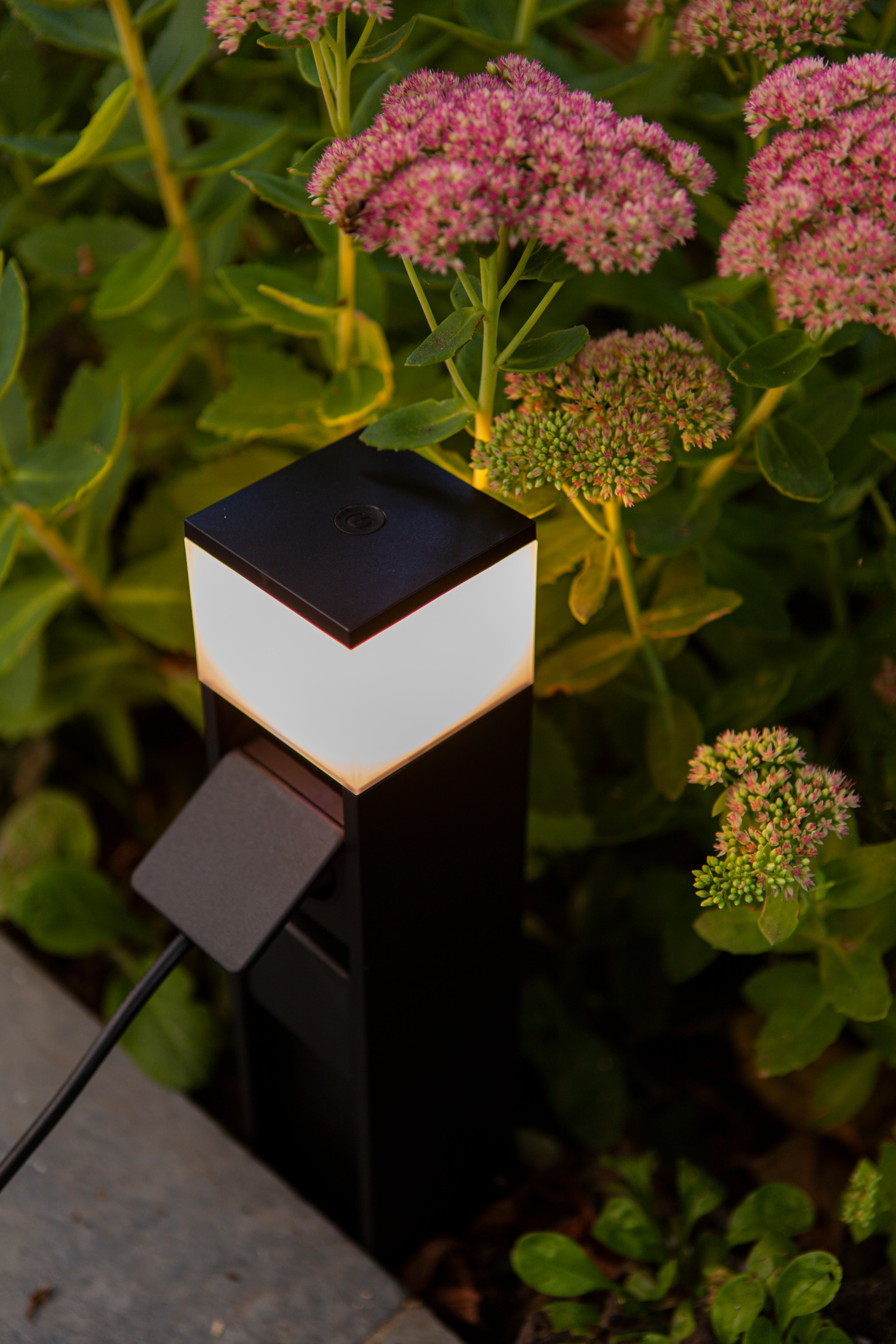 Lampione da giardino LED, Mains H 36.7 cm, nero 750 LUMEN, IP54 LUTEC - 2