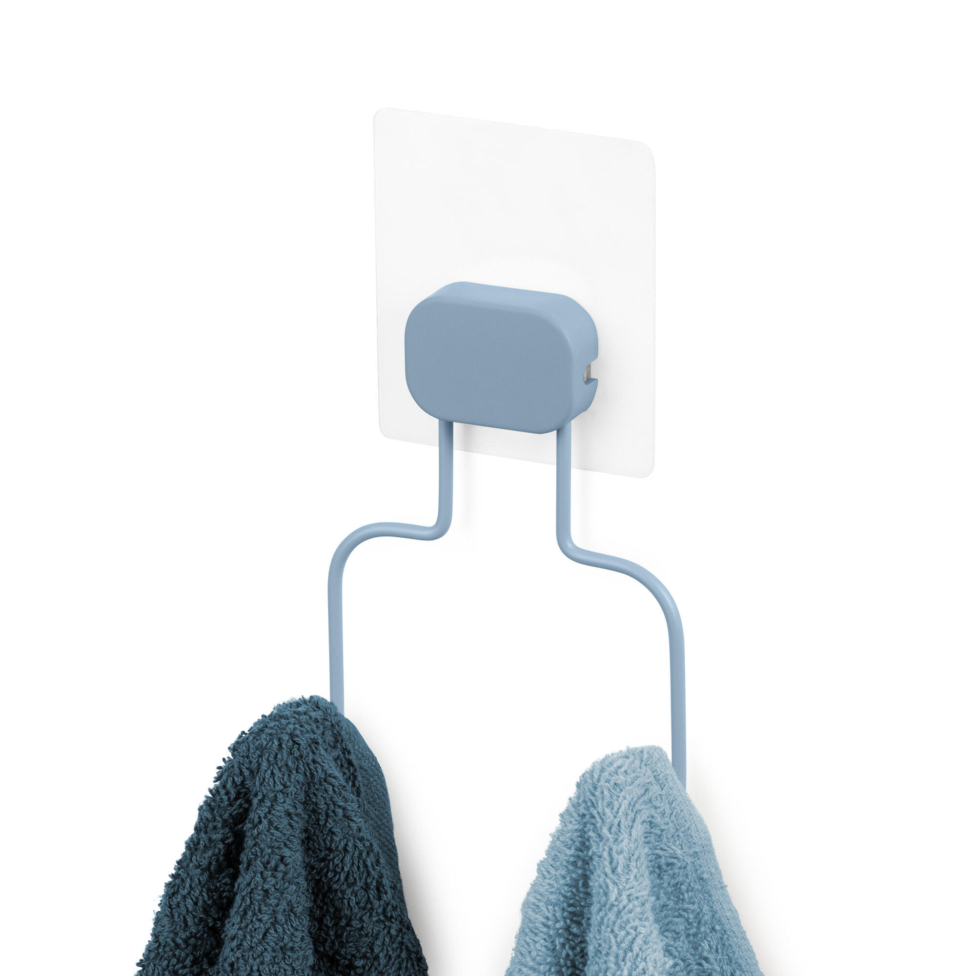 Percha de baño grena azul
