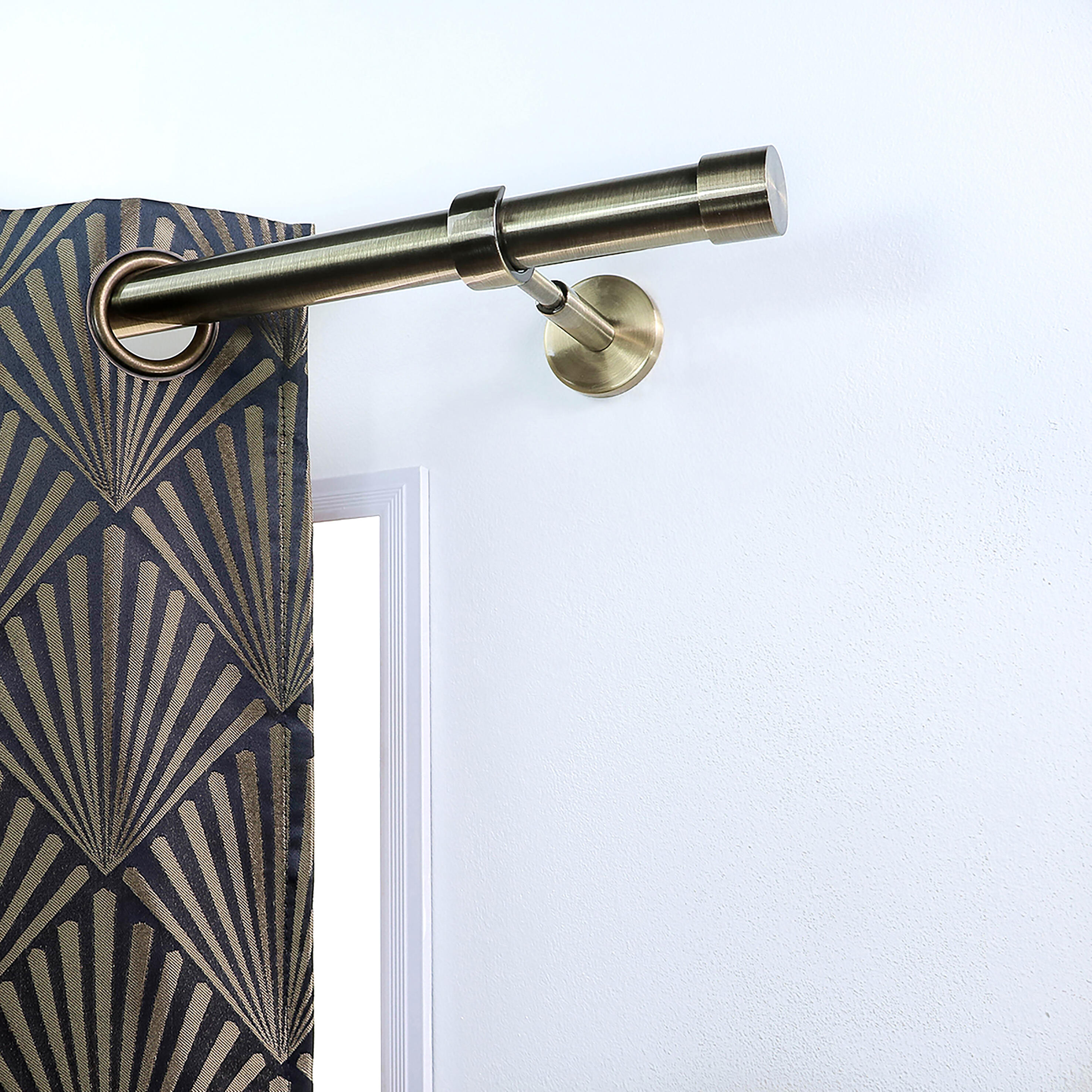 1 Soporte extensible pared para barra diámetro 28 mm Glamour MOBOIS acero bronce envejecido 11.5-15 cm - 2