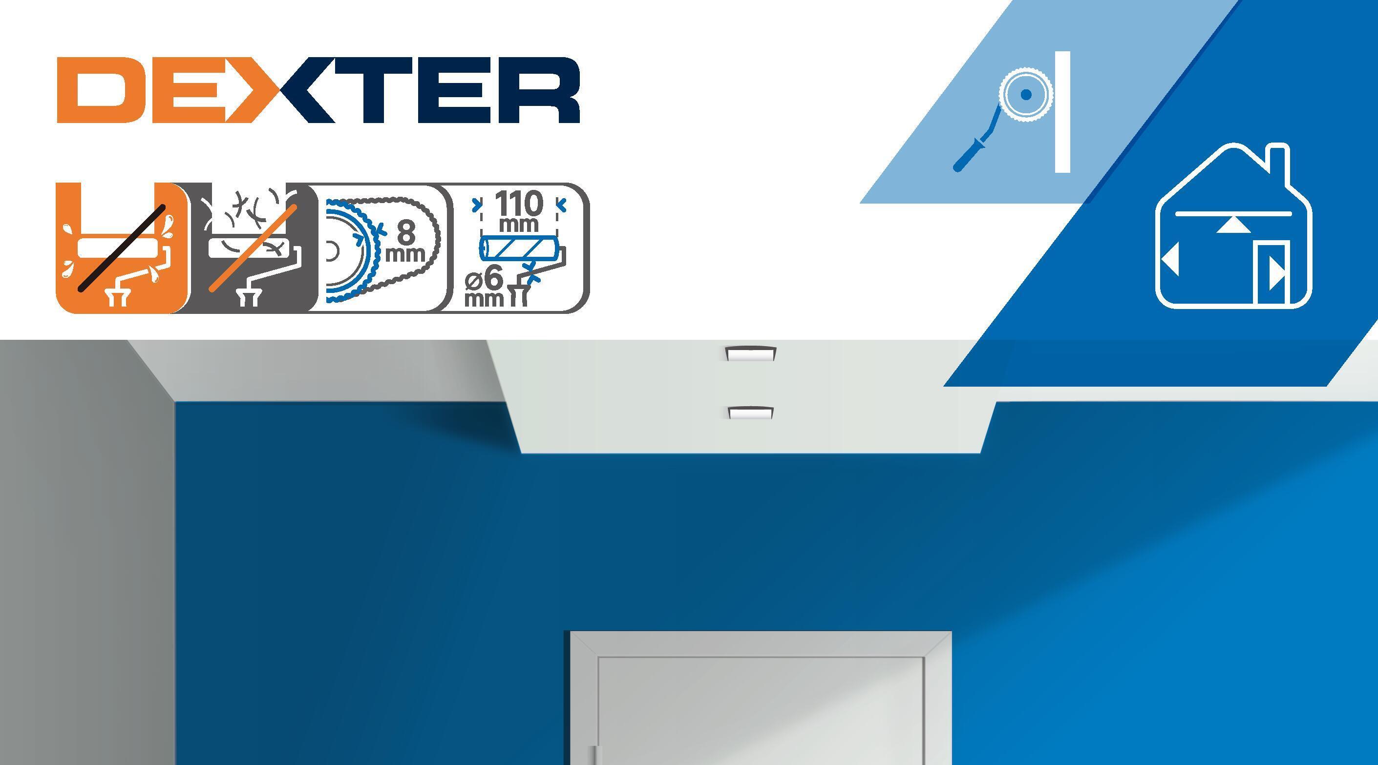 Lot de 2 mini manchons toute peinture pour mur lisse, DEXTER, l.110 mm - 4