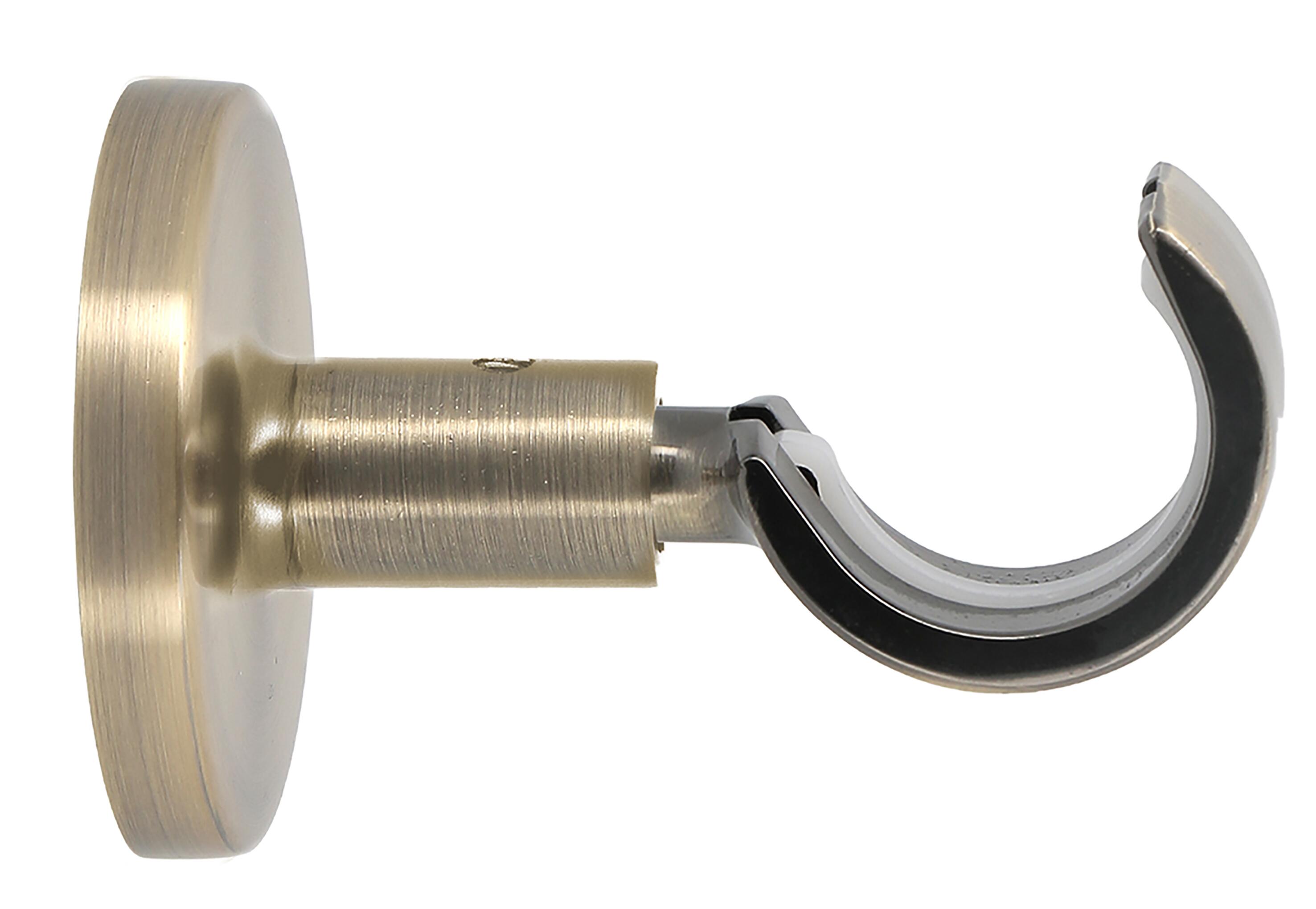 1 Soporte a pared Mosquetón para barra diámetro 28 mm Glamour acero bronce envejecido 6 cm - 3