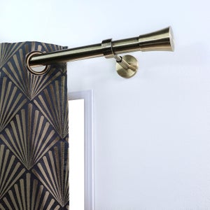 Tringle à Rideaux Dorée Extensible 81-122 Cm – Design Élégant Boules Décoratives, Installation Facile