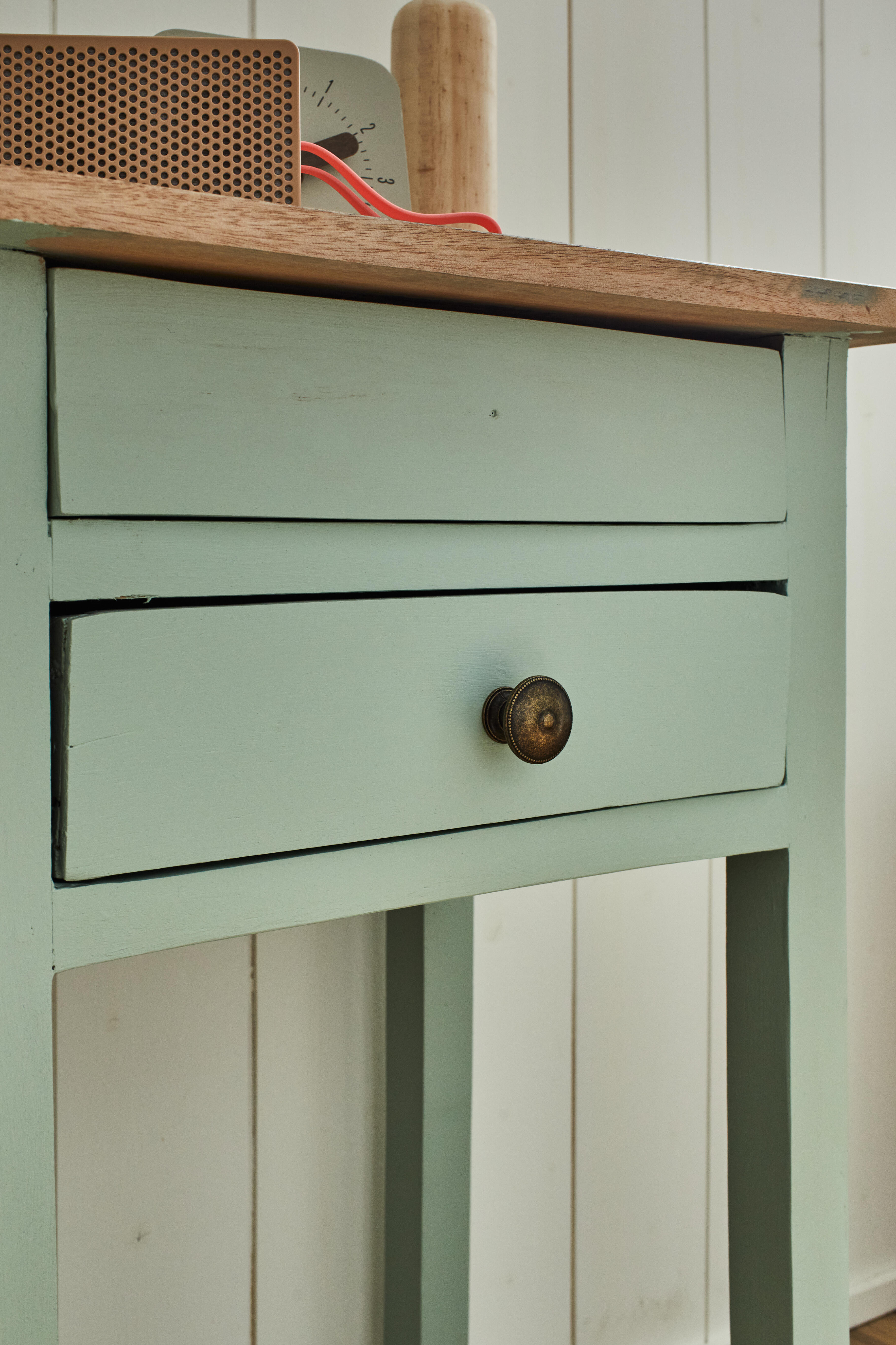 Bouton de meuble rond Eye, zamak vieil or laitonné, Diam.30 mm - 3