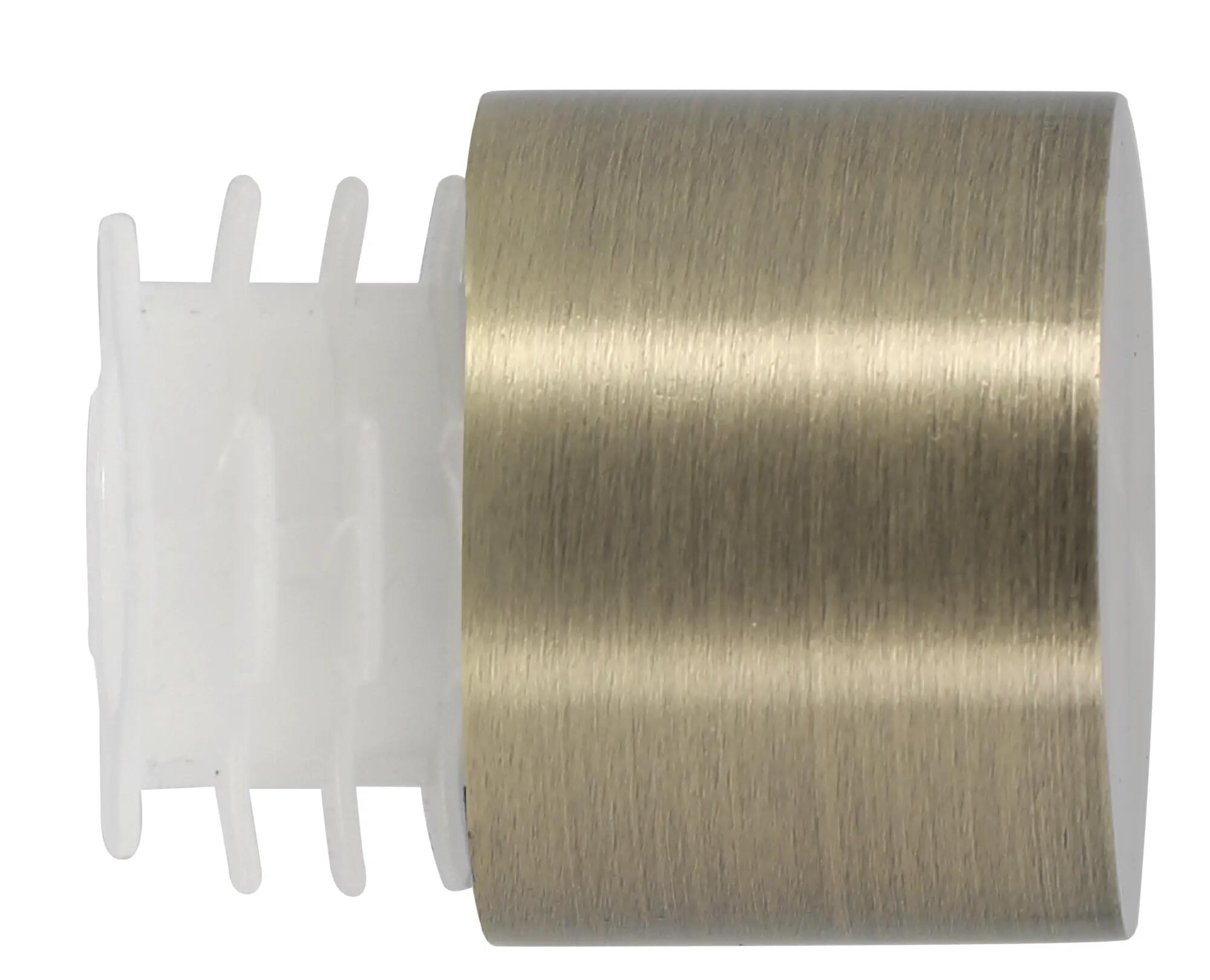 2 Terminales para barra de cortina Tapón Glamour MOBOIS acero bronce para barra diámetro 28 mm - 3