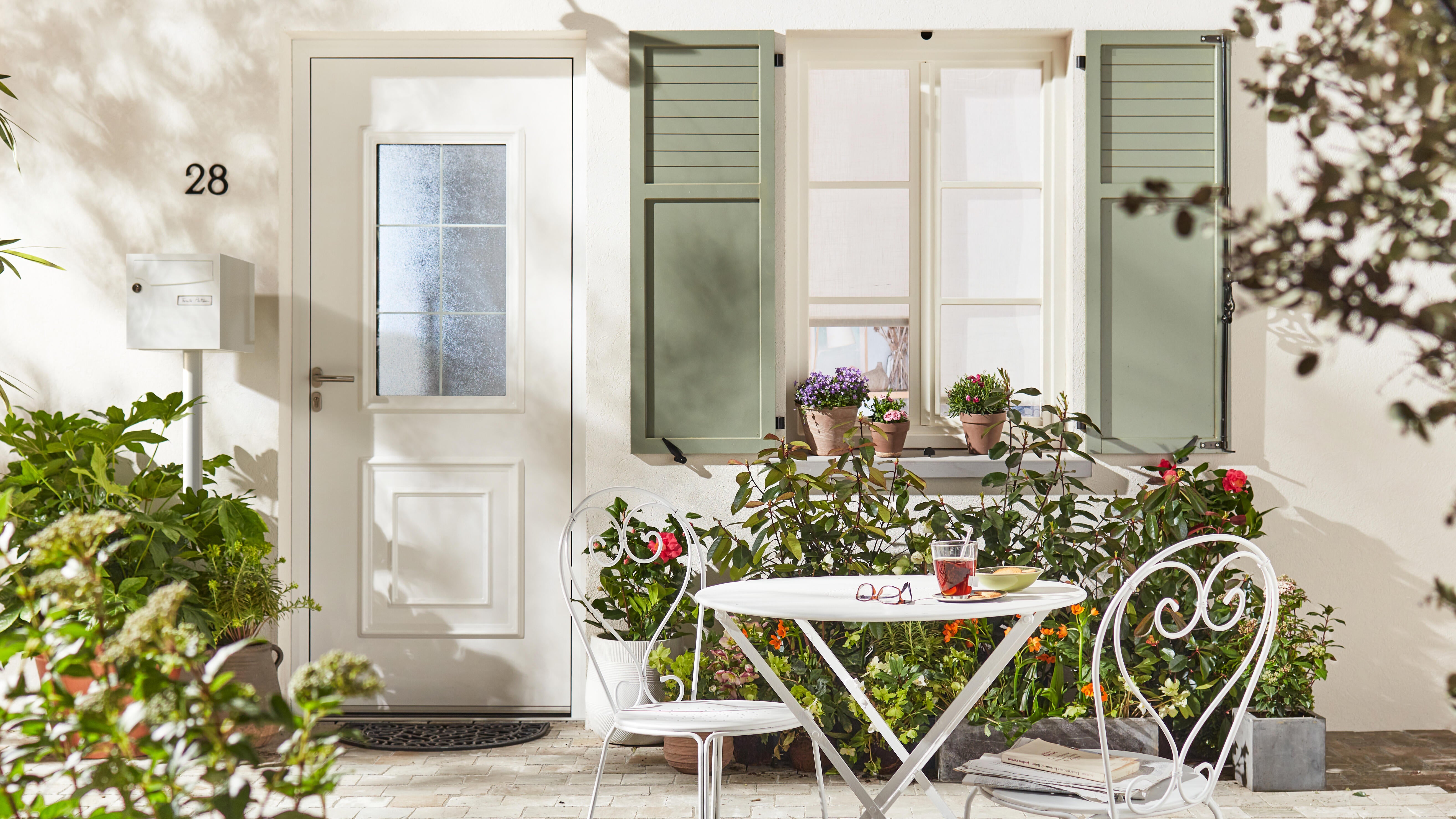 Boîte aux lettres normalisée 1 porte RENZ Animation, extérieur, acier blanc - 10