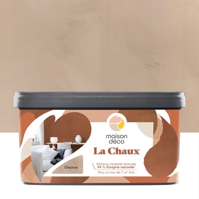 Peinture à effet, La chaux MAISON DECO, chanvre, mat, 2.5 l