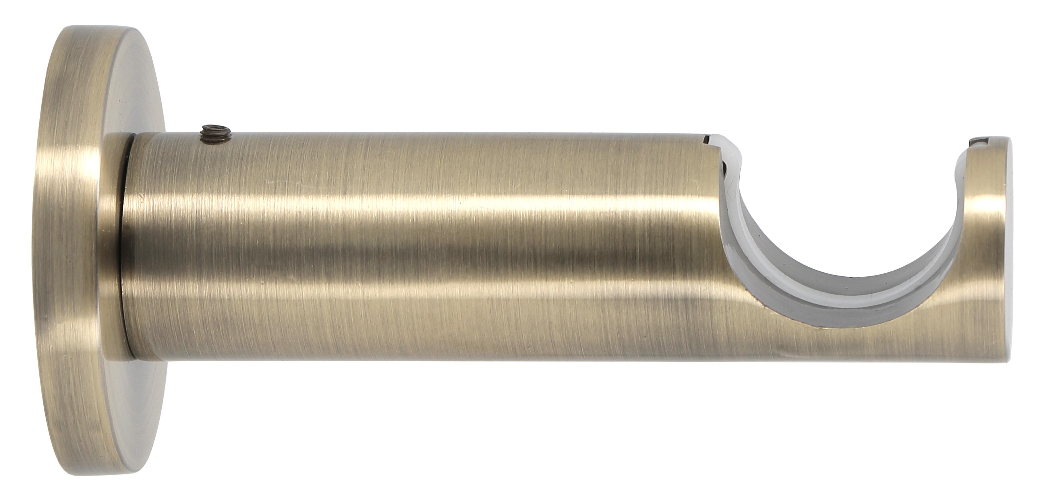 1 Soporte a pared Mosquetón para barra diámetro 28 mm Glamour MOBOIS acero DORE VIEILLI envejecido 9.5 cm - 3